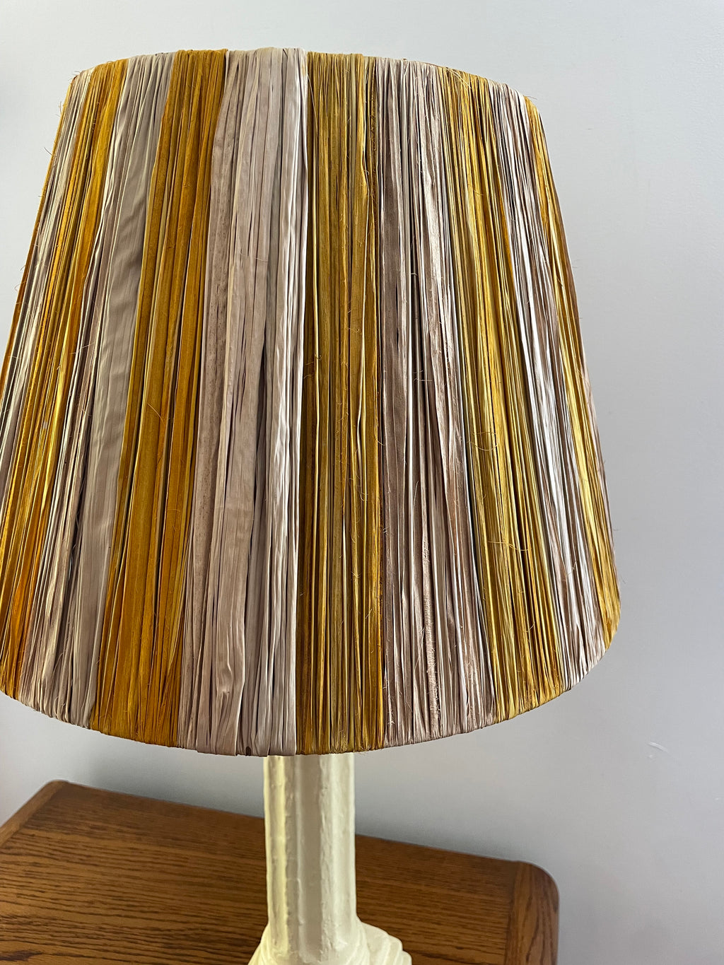 Stripe Raffia Lamp