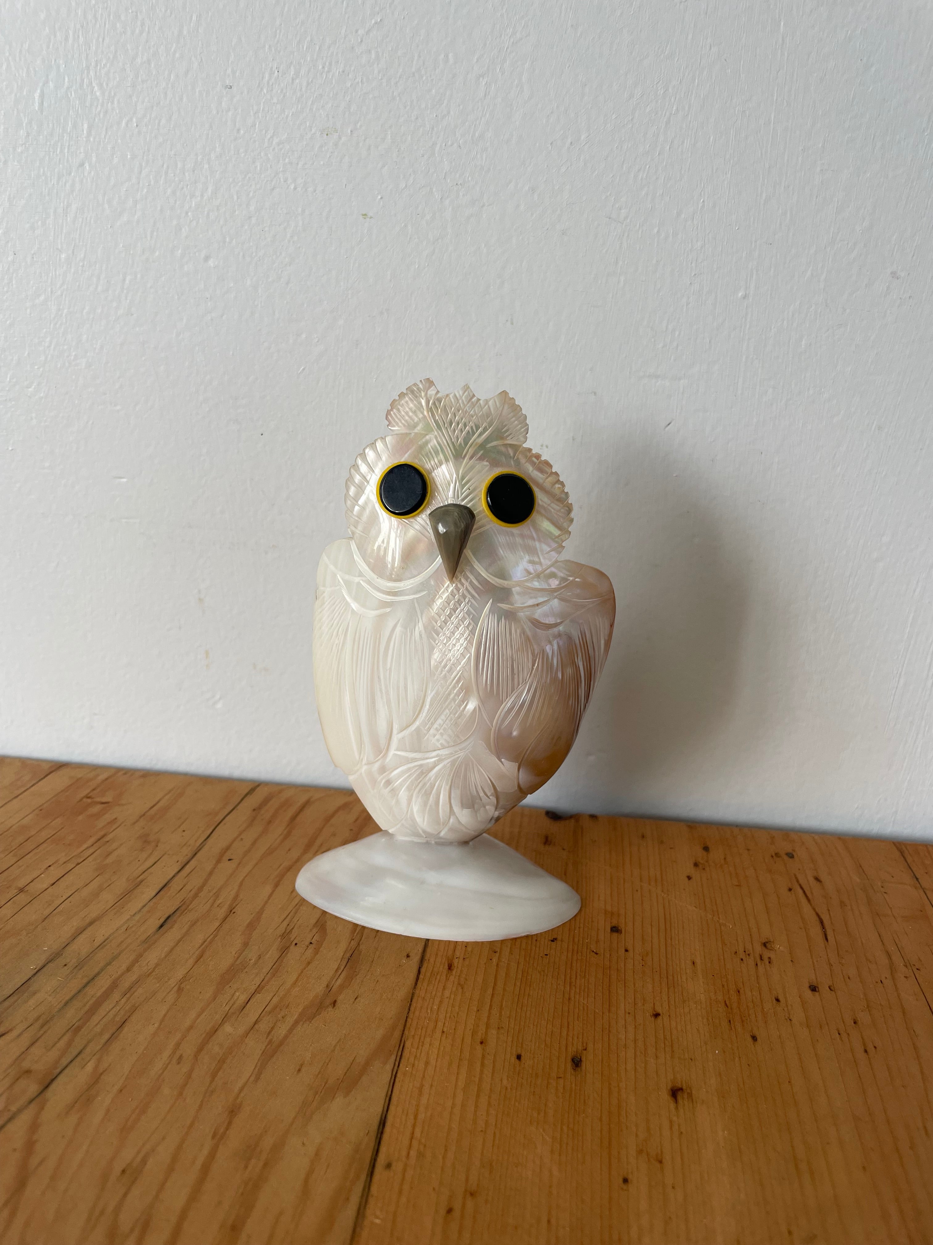 Carved Shell Owl