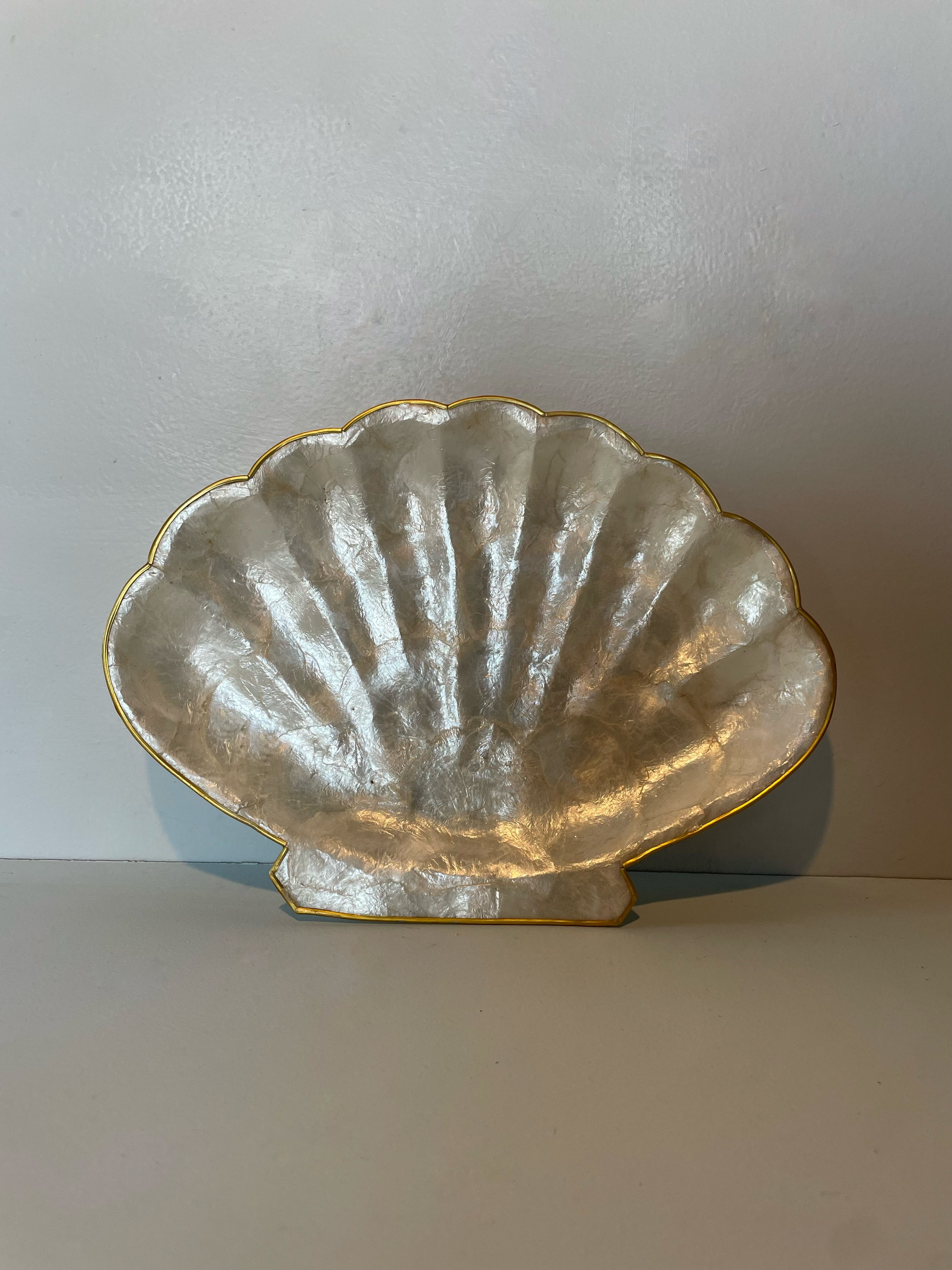 Vintage Capiz Clam Shell Tray
