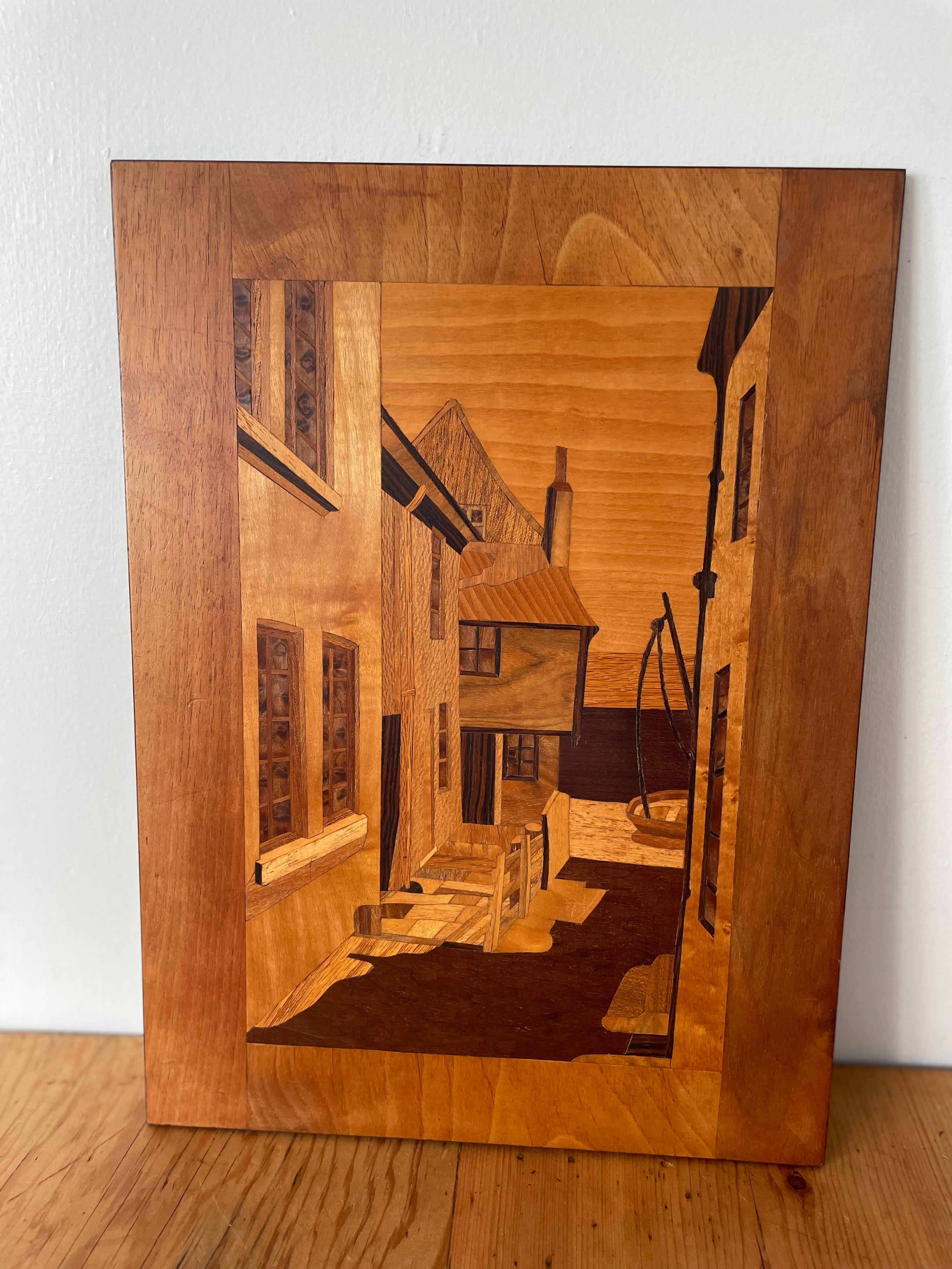 Vintage Marquetry Panel