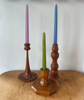 Wooden Hexagon Shaped Candle Holder