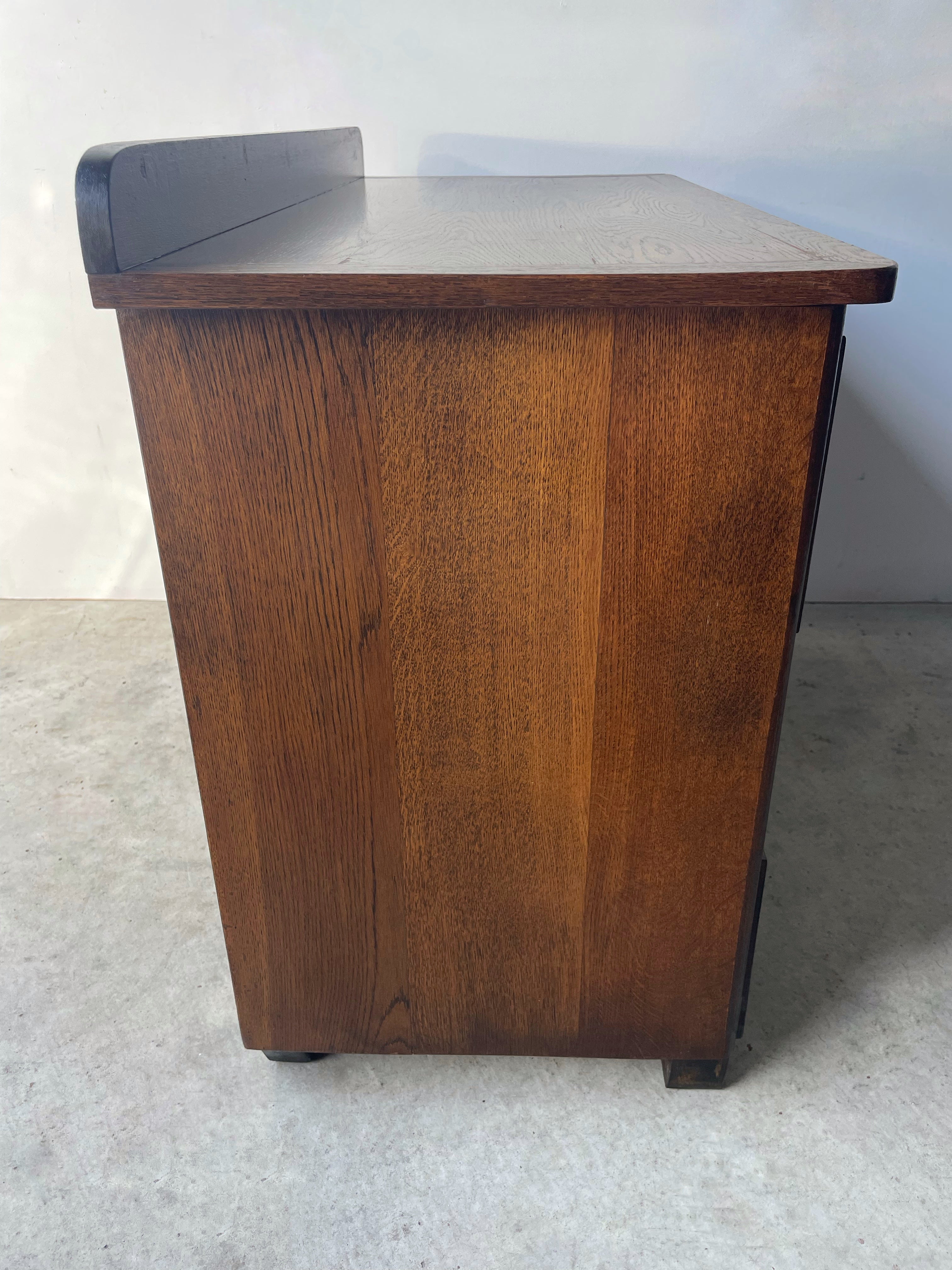 Folk Art Oak Dresser