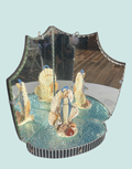 Vintage Standing Quarter Mirror