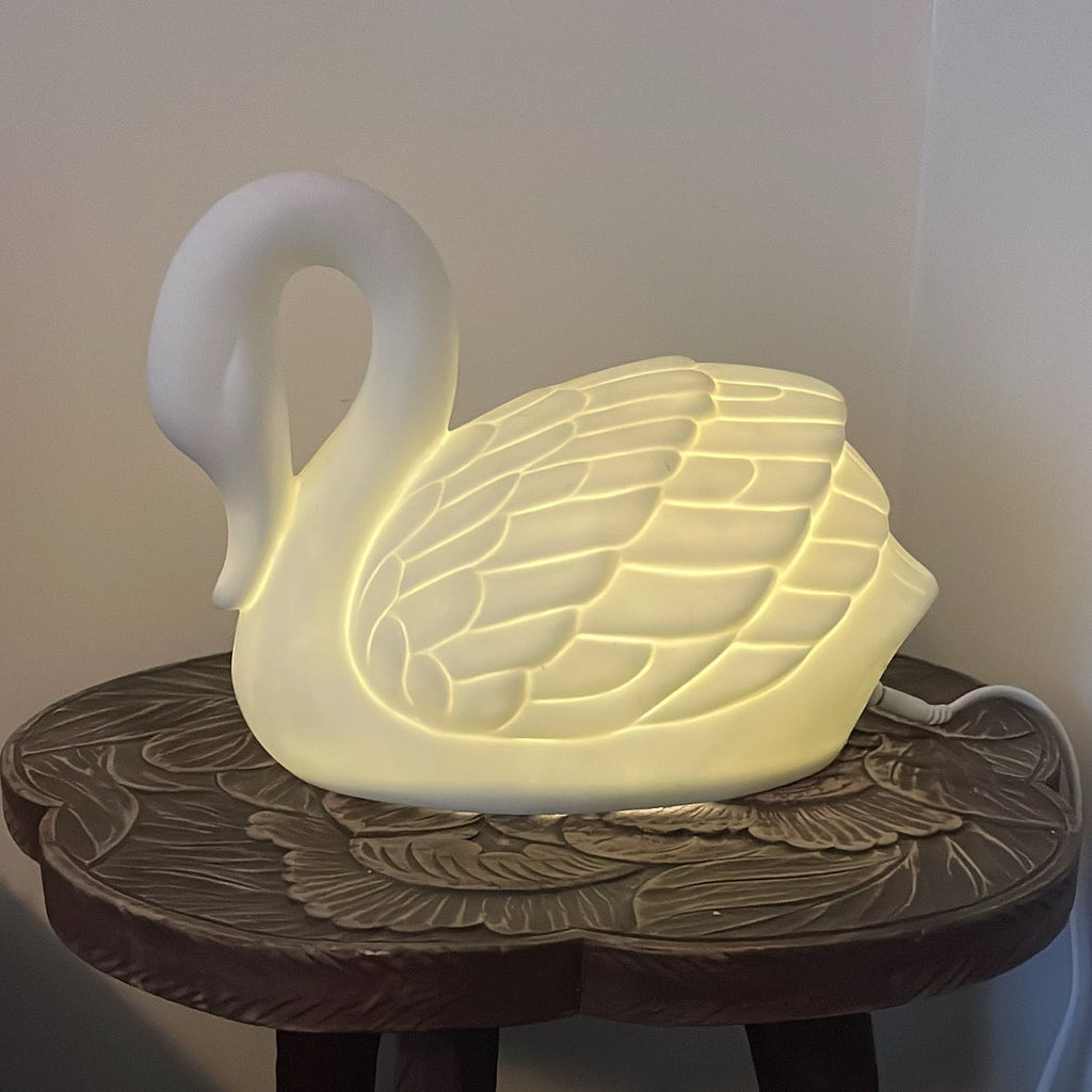 Ceramic Swan Lamp
