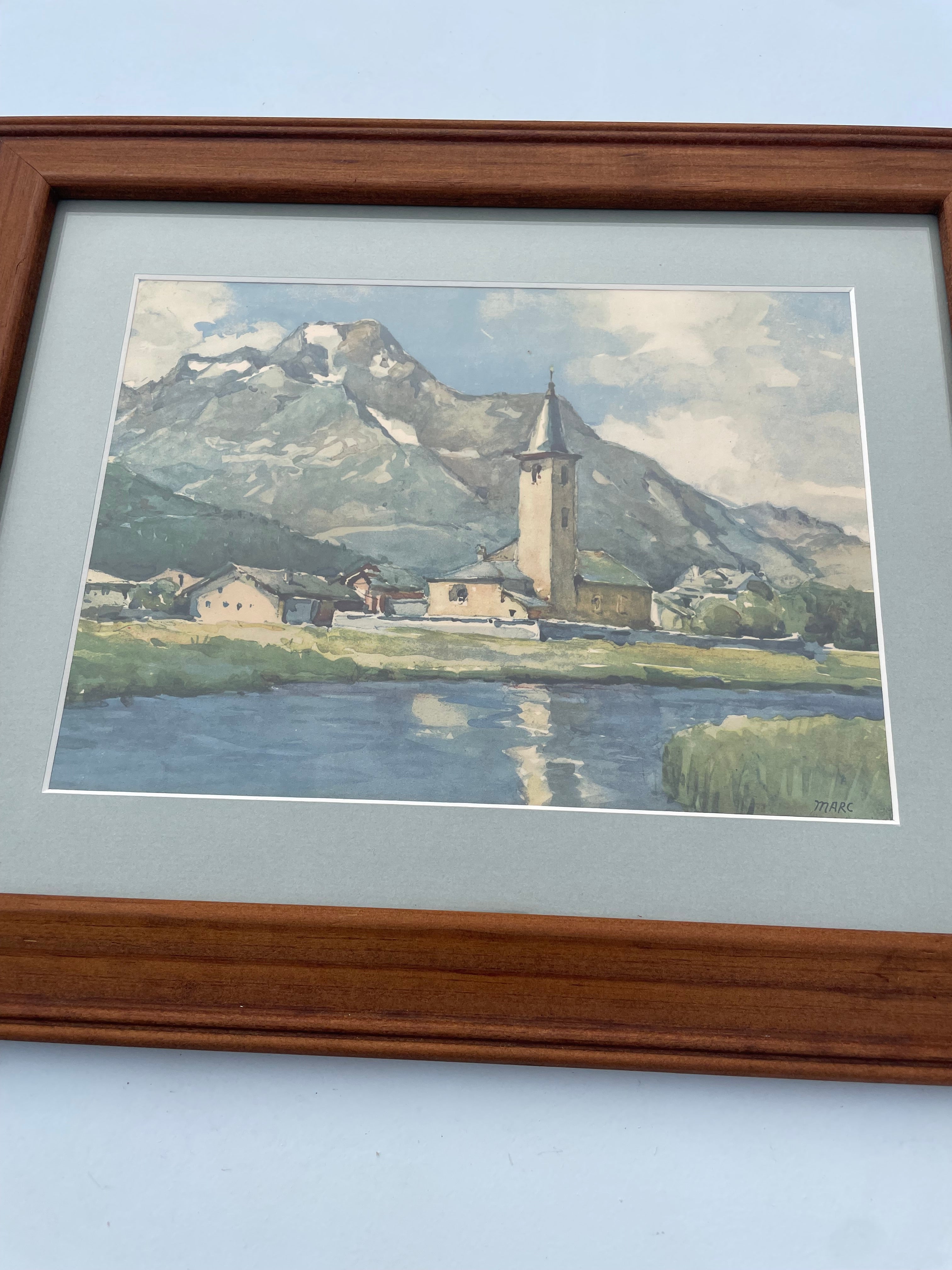 Landscape With Church Print