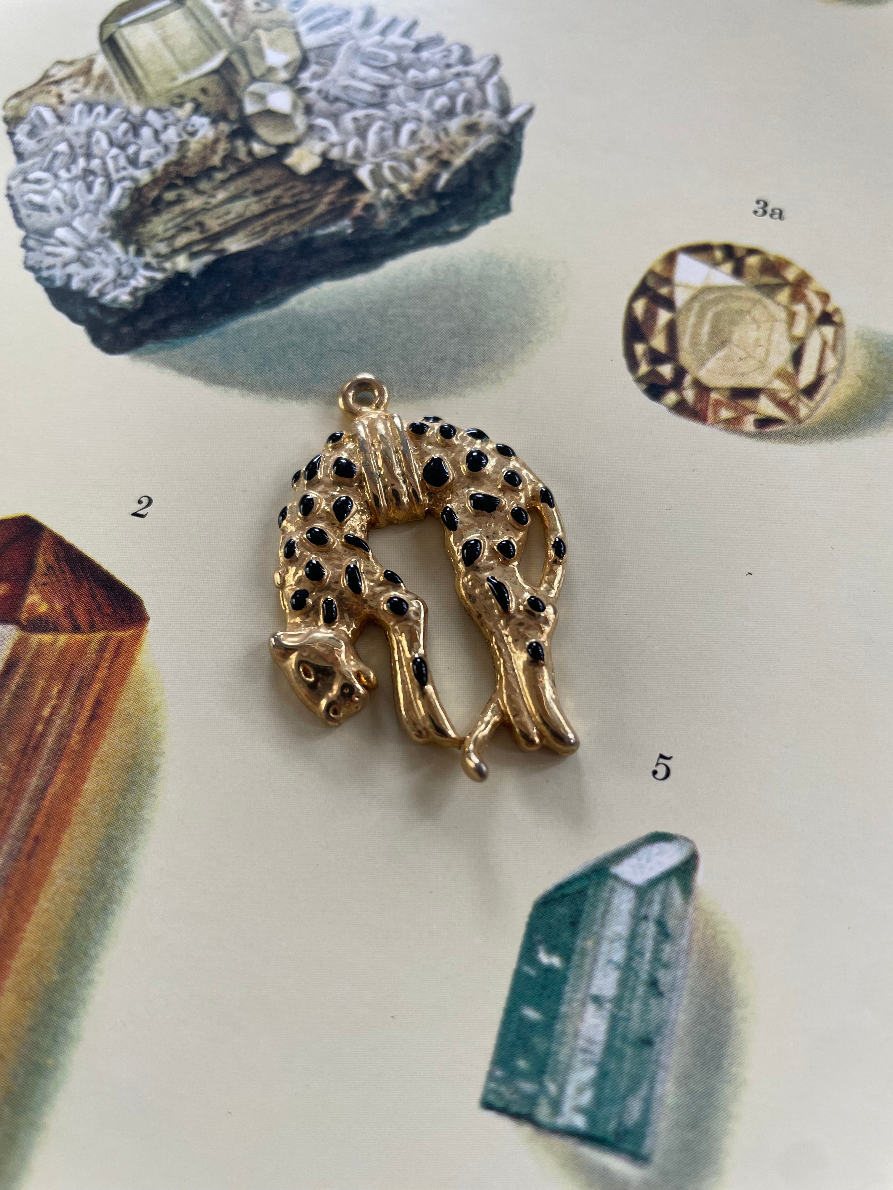 Goldtone Panther Pendant
