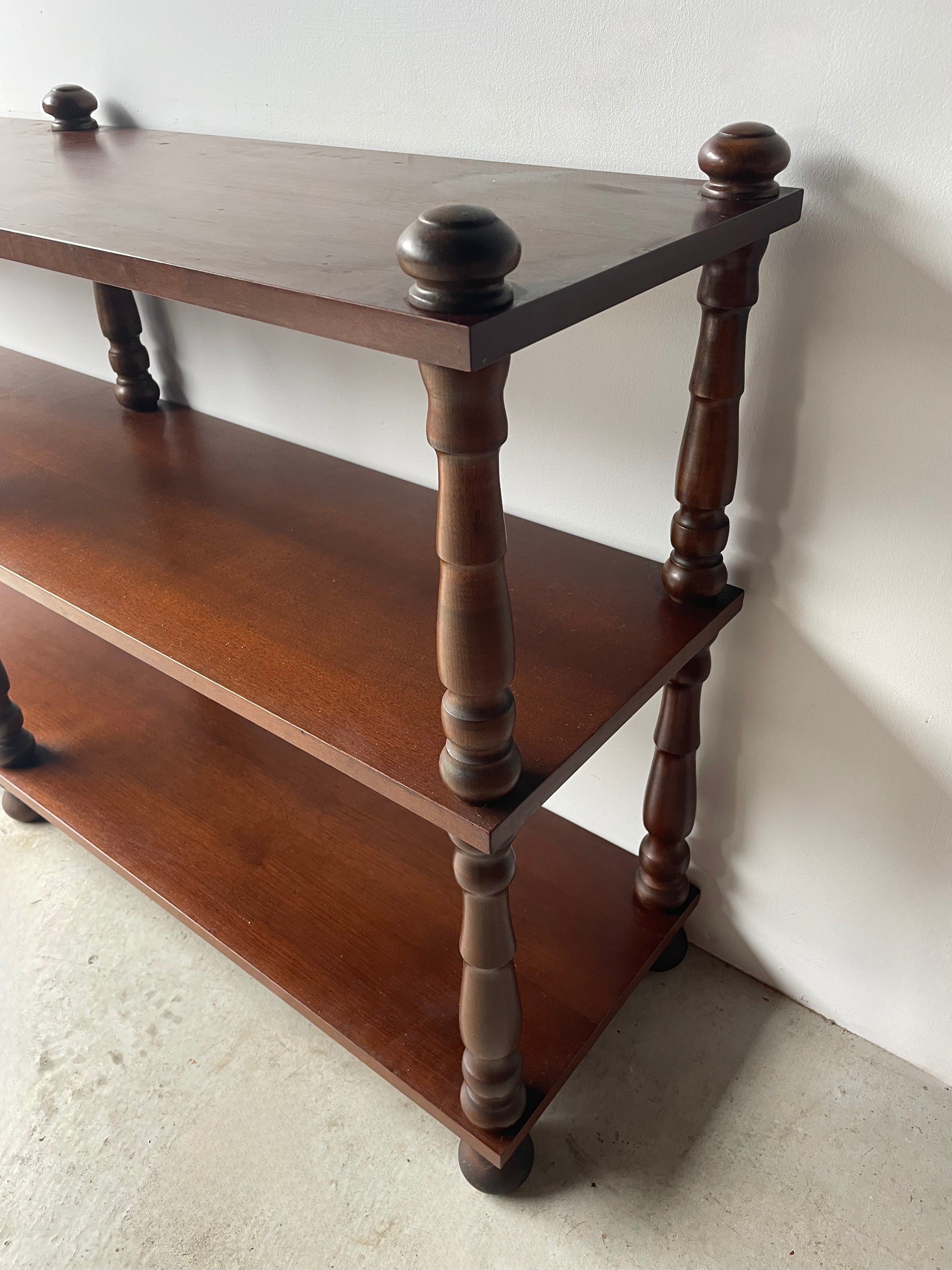 Mid Century Bobble Spindle Shelf
