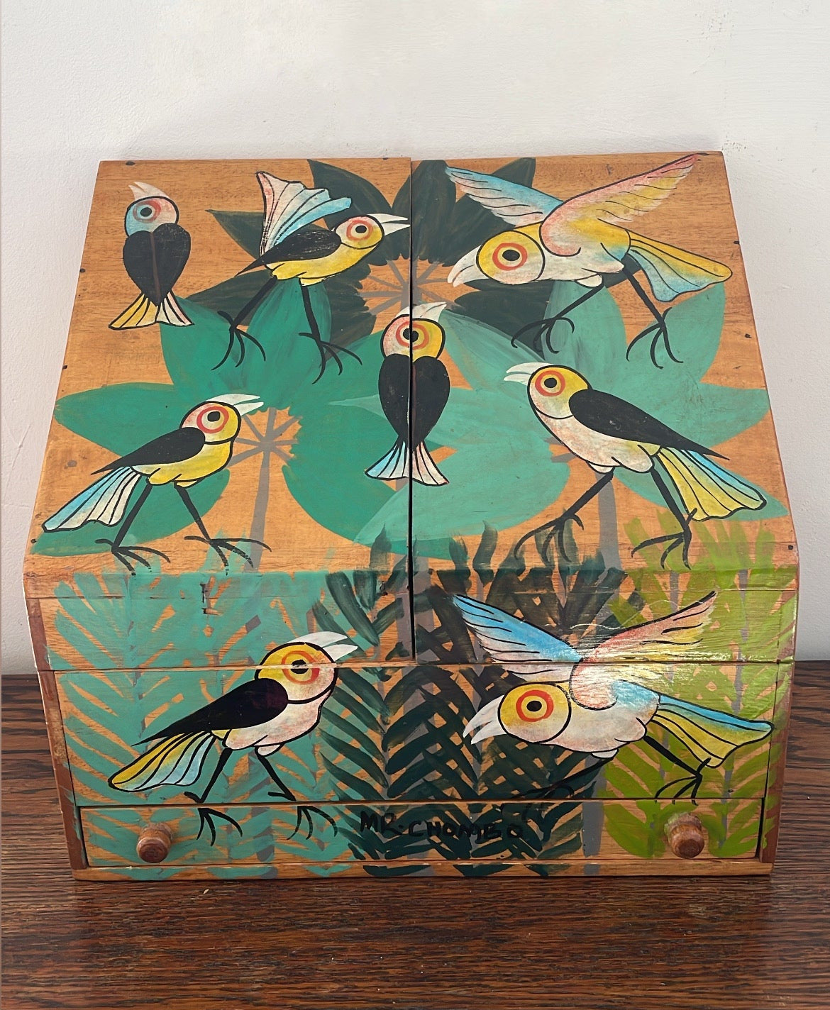 Handpainted Desktop Organiser - Mr Chombo!