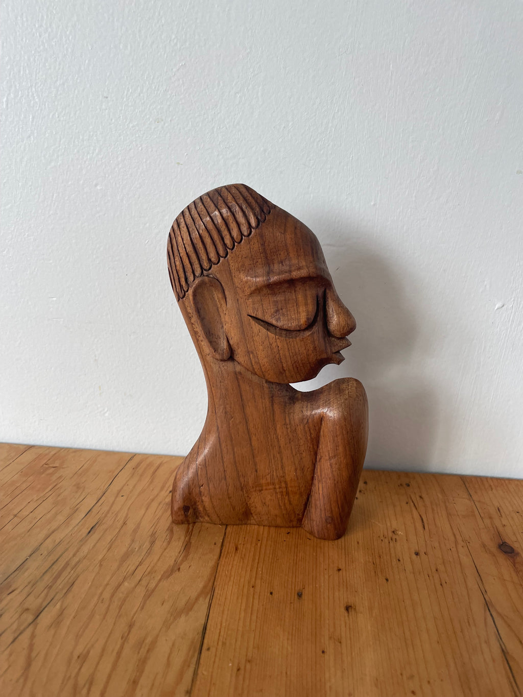 Mid Century Carved Bust