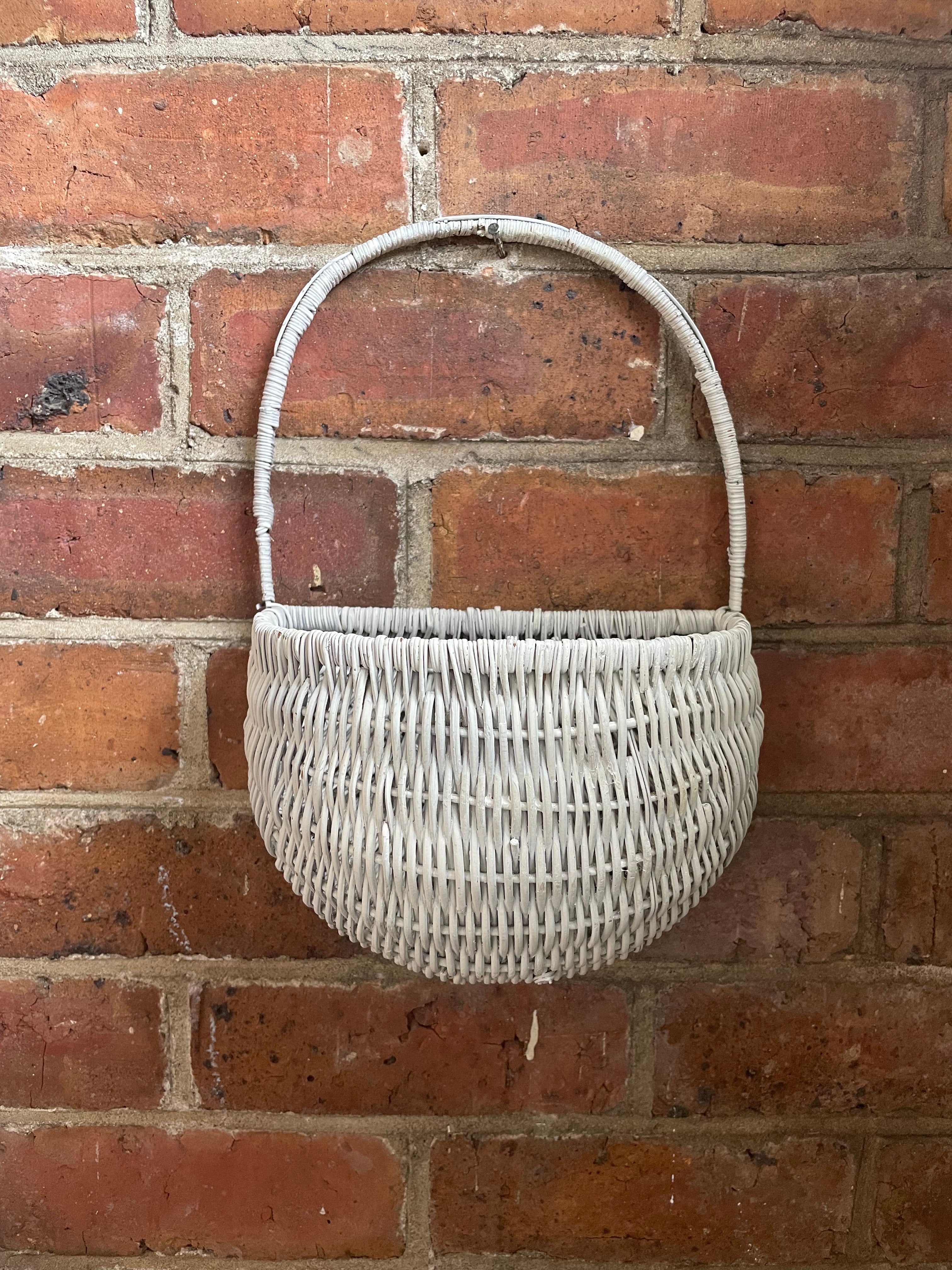 Vintage Cane Wall Basket