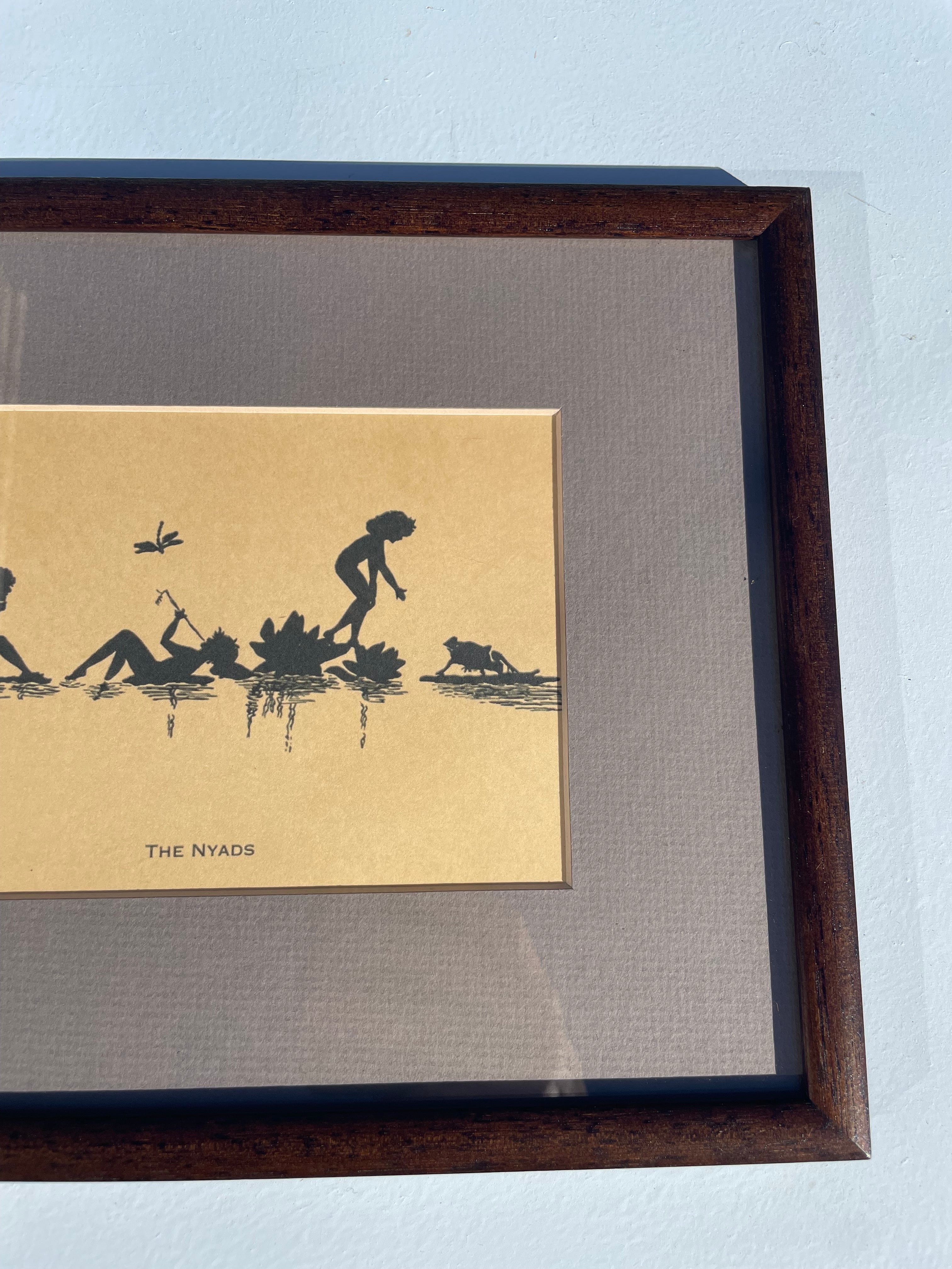 Framed Nyad Silhouette Print