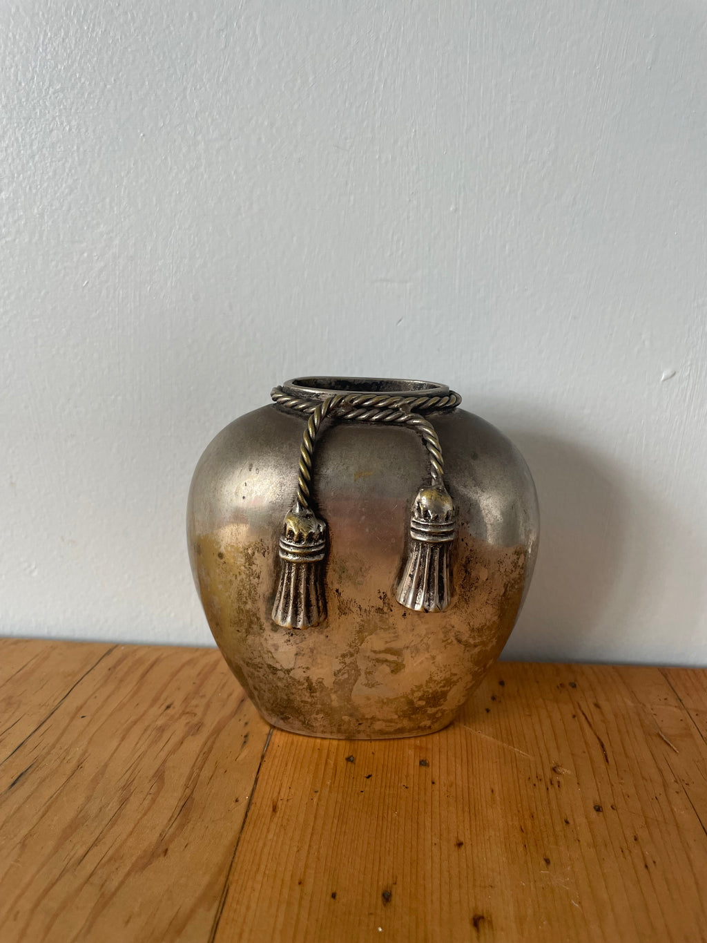 Vintage Silver Plated Brass Vessel