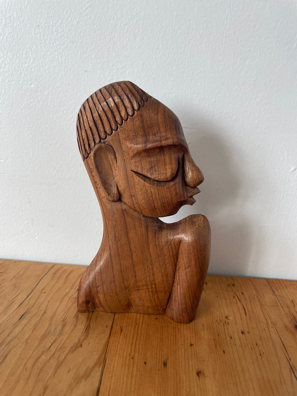 Mid Century Carved Bust