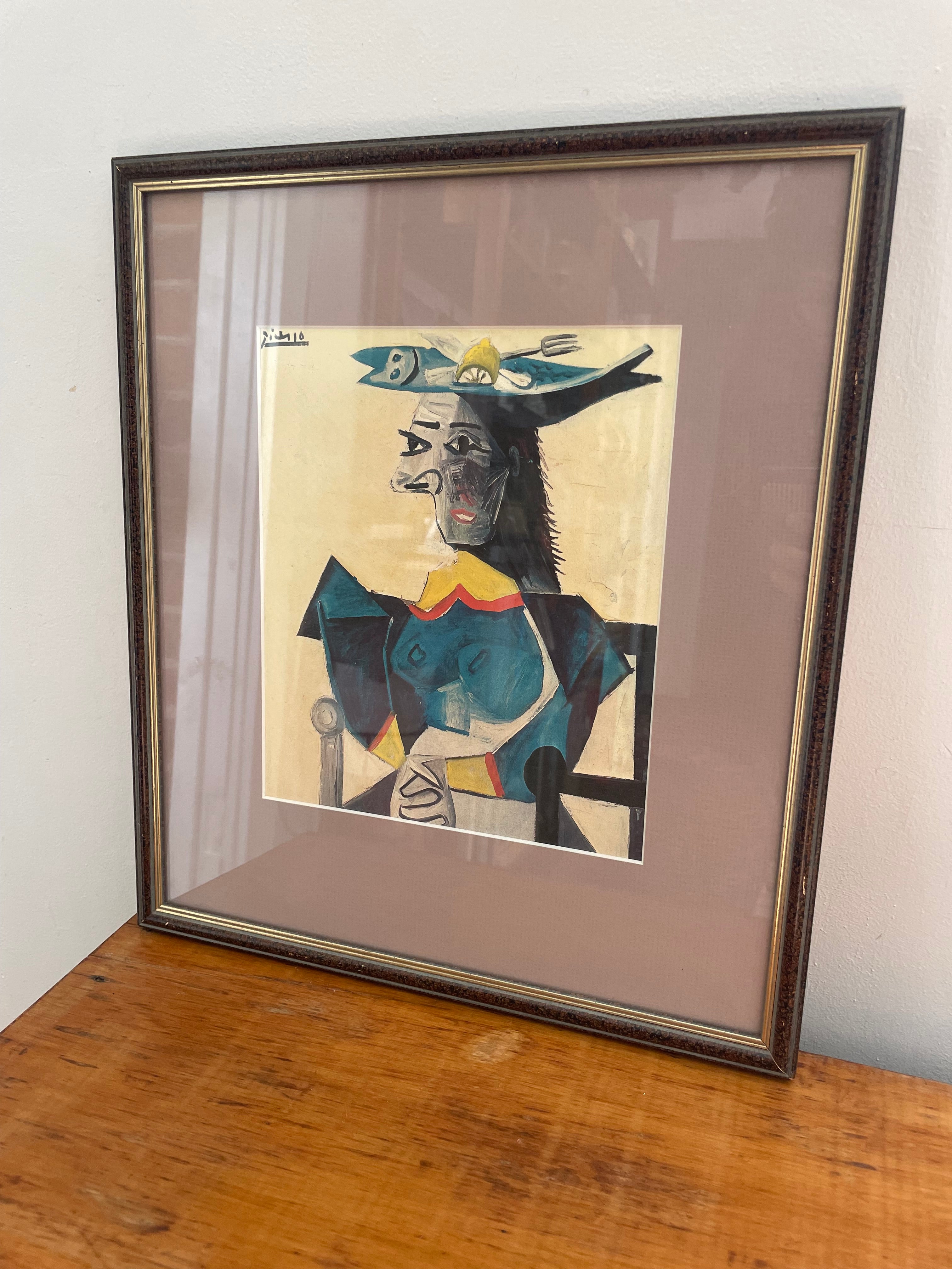 Picasso 'Woman With Fish Hat' Print