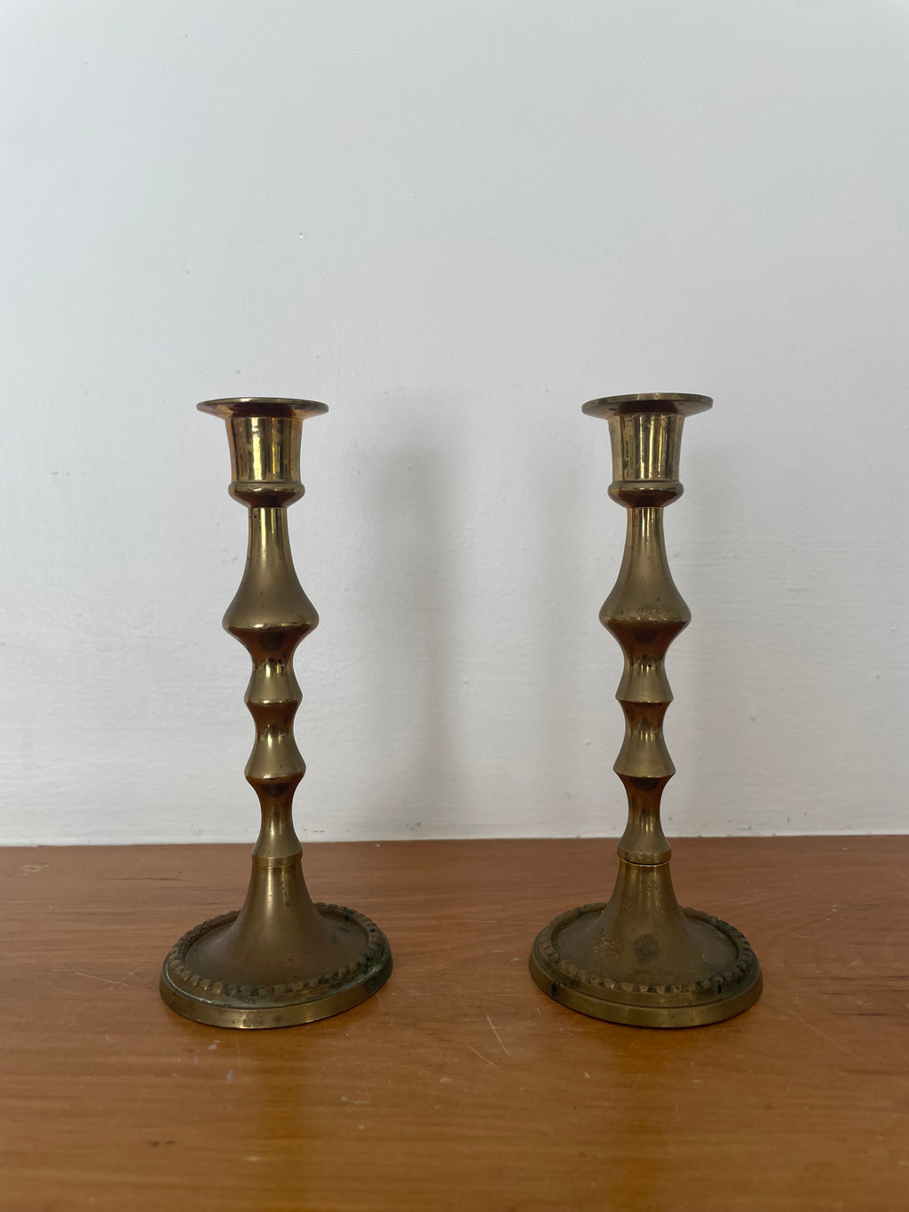 Brass Candle Holder Pair