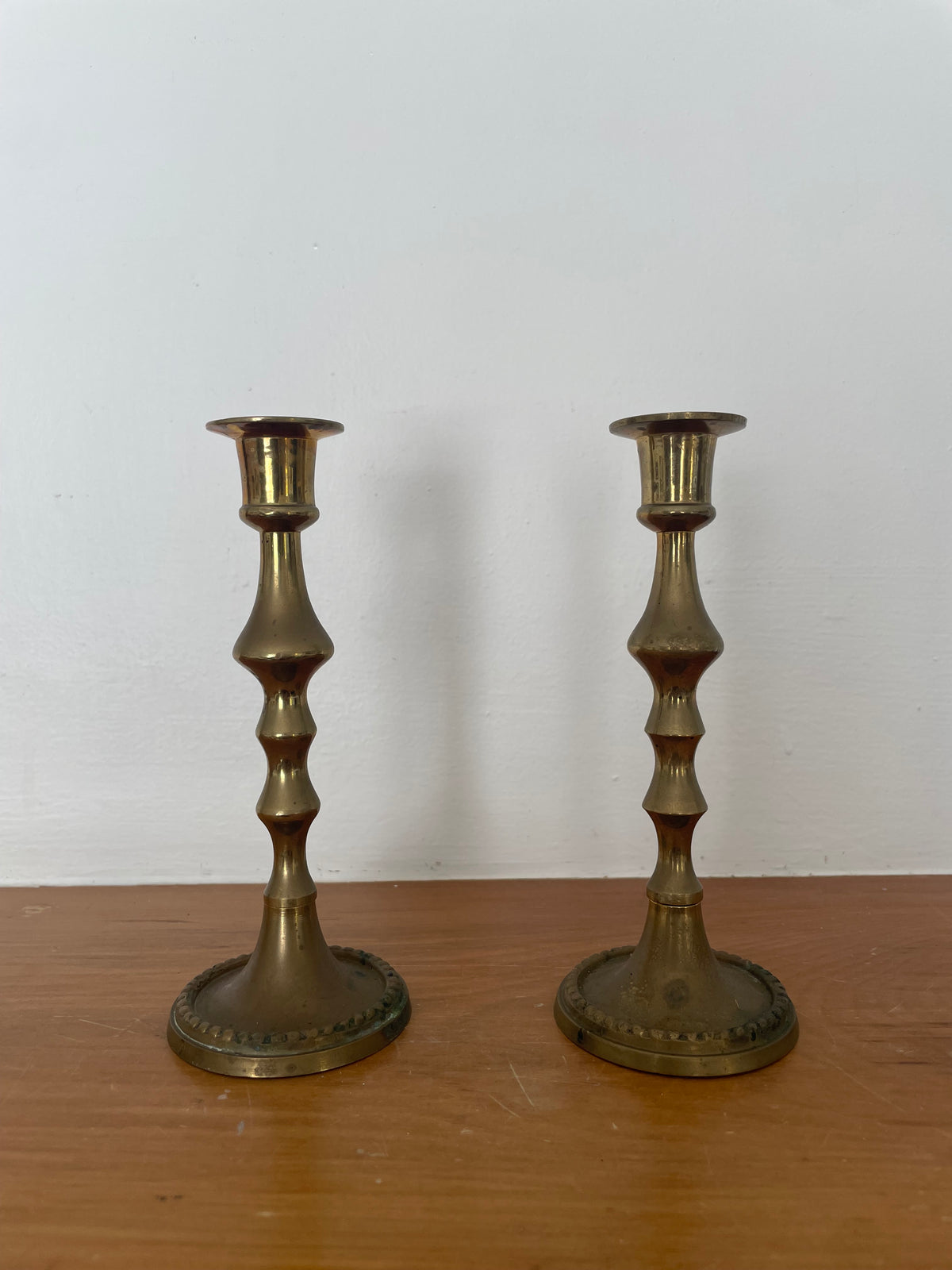 Brass Candle Holder Pair