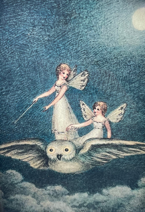 Blue And White Standing Frame With Fairies
