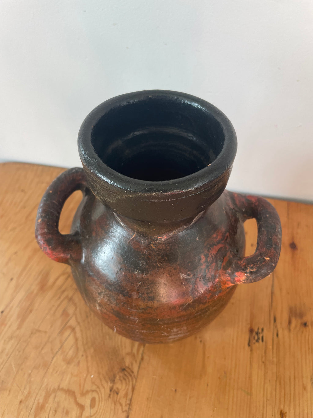Pottery Vessel With Handles