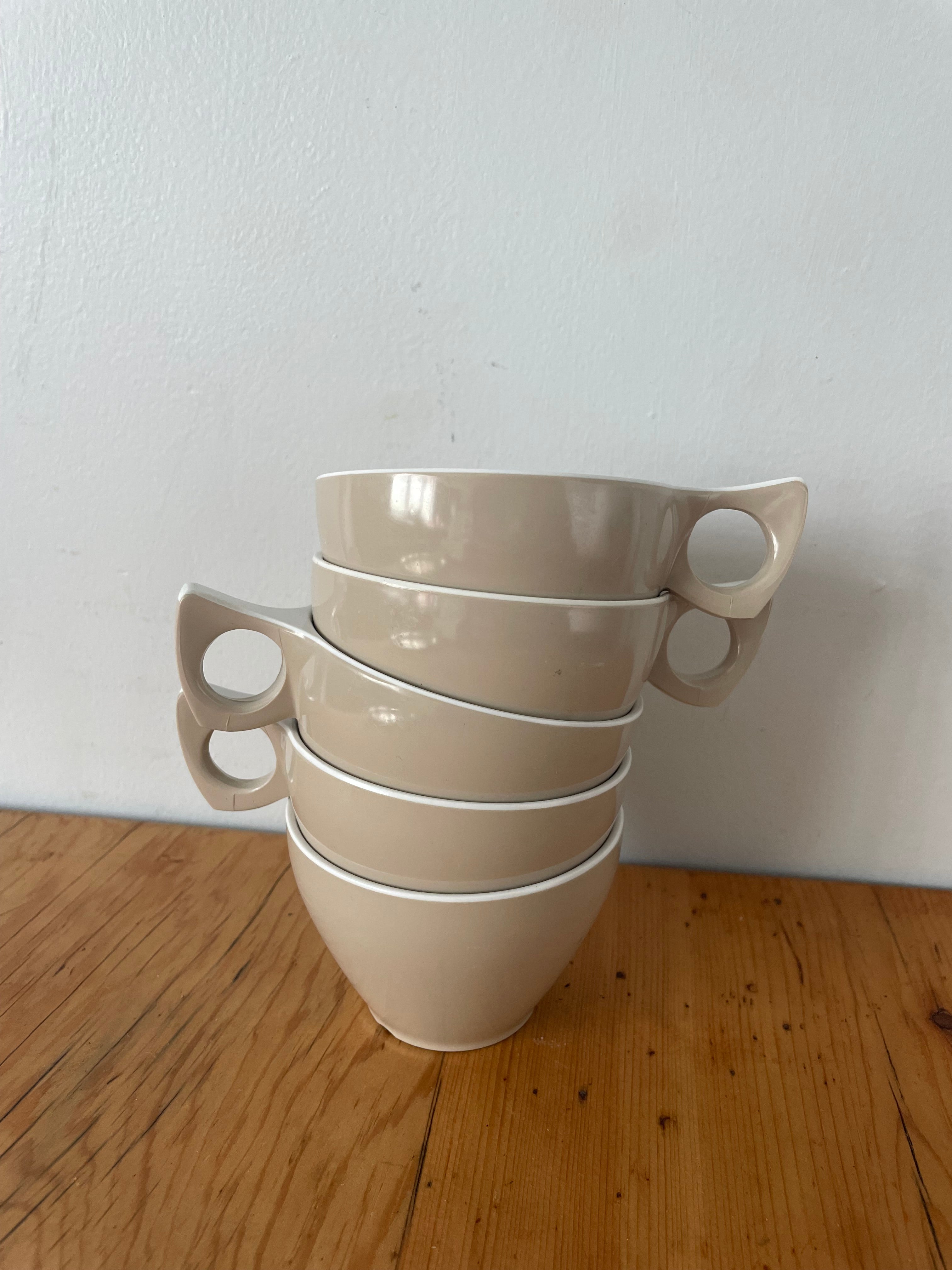 Mid Century Duraware Falcon Cup Set