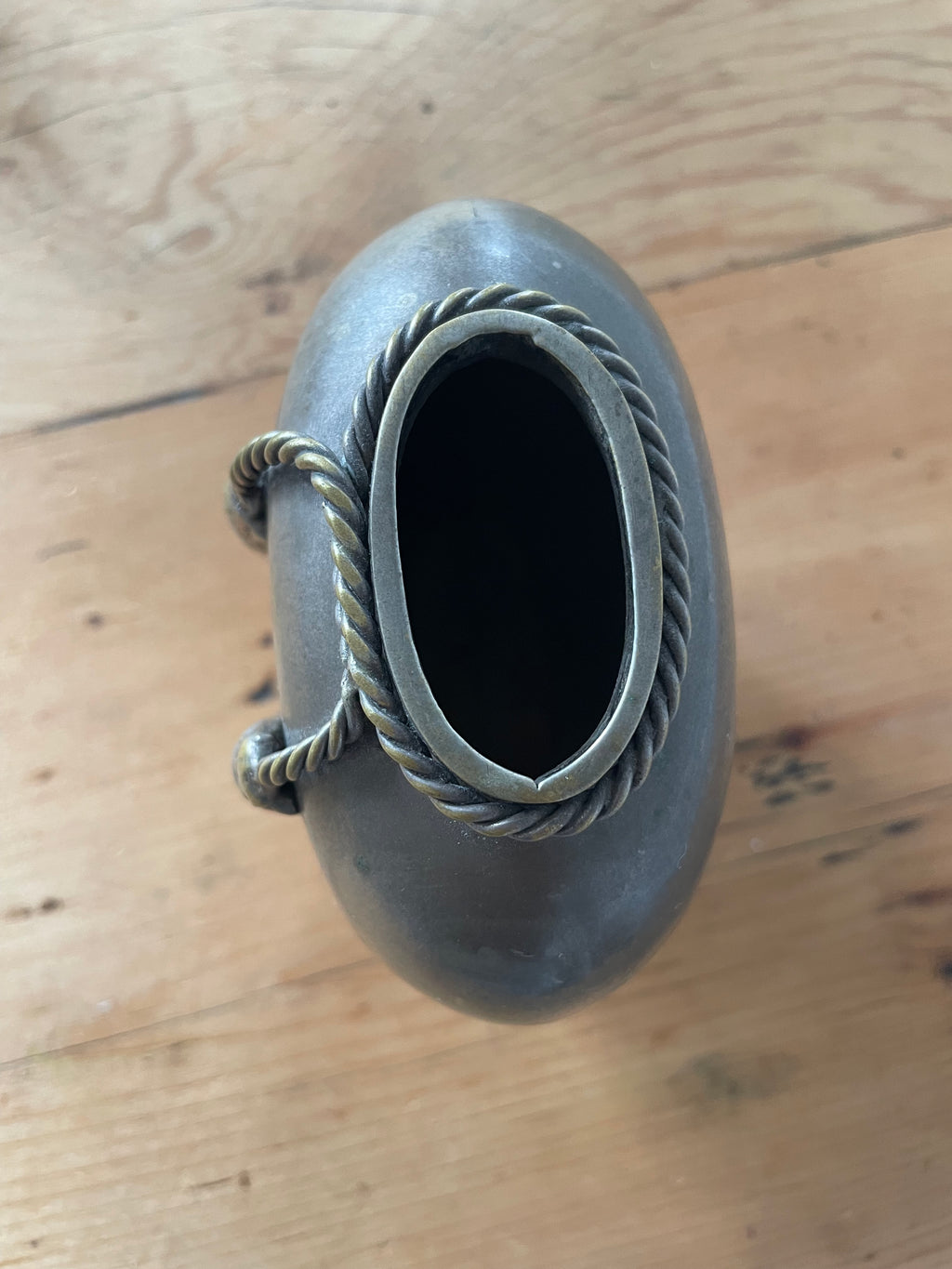 Vintage Silver Plated Brass Vessel