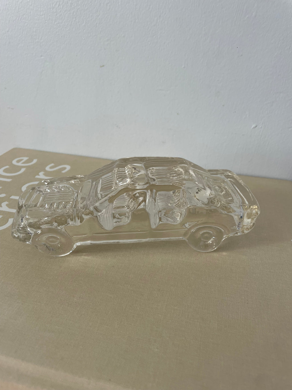 Glass Car Paperweight.