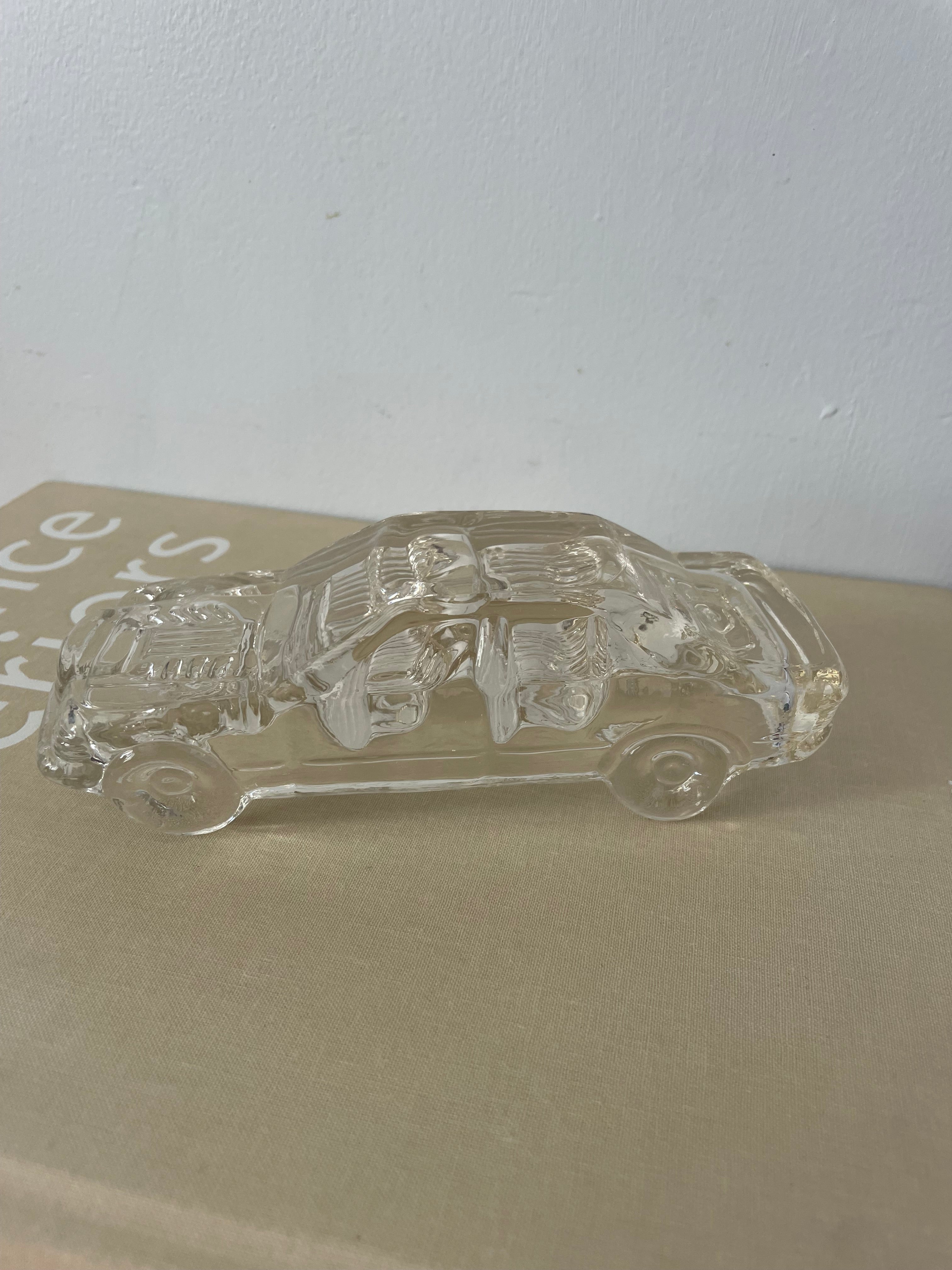 Glass Car Paperweight.