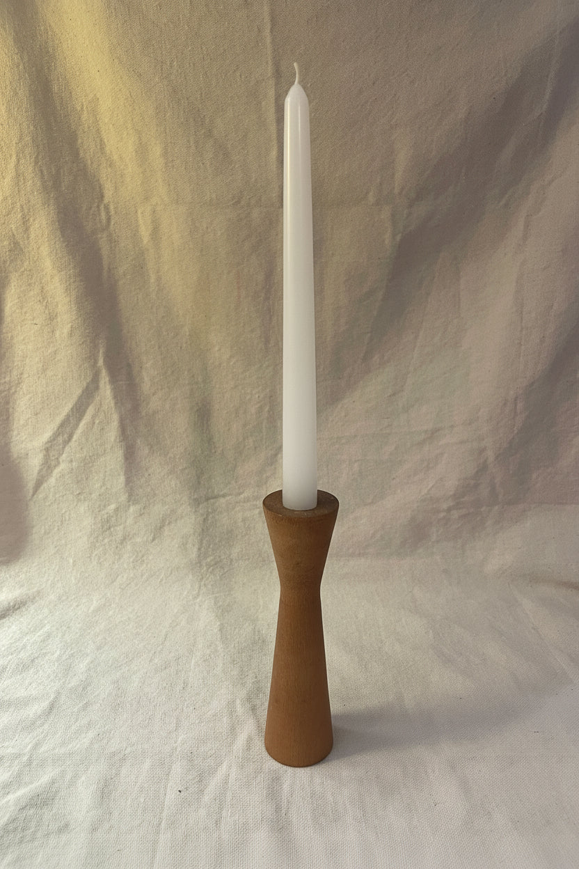 Mid Century Wooden Candleholder