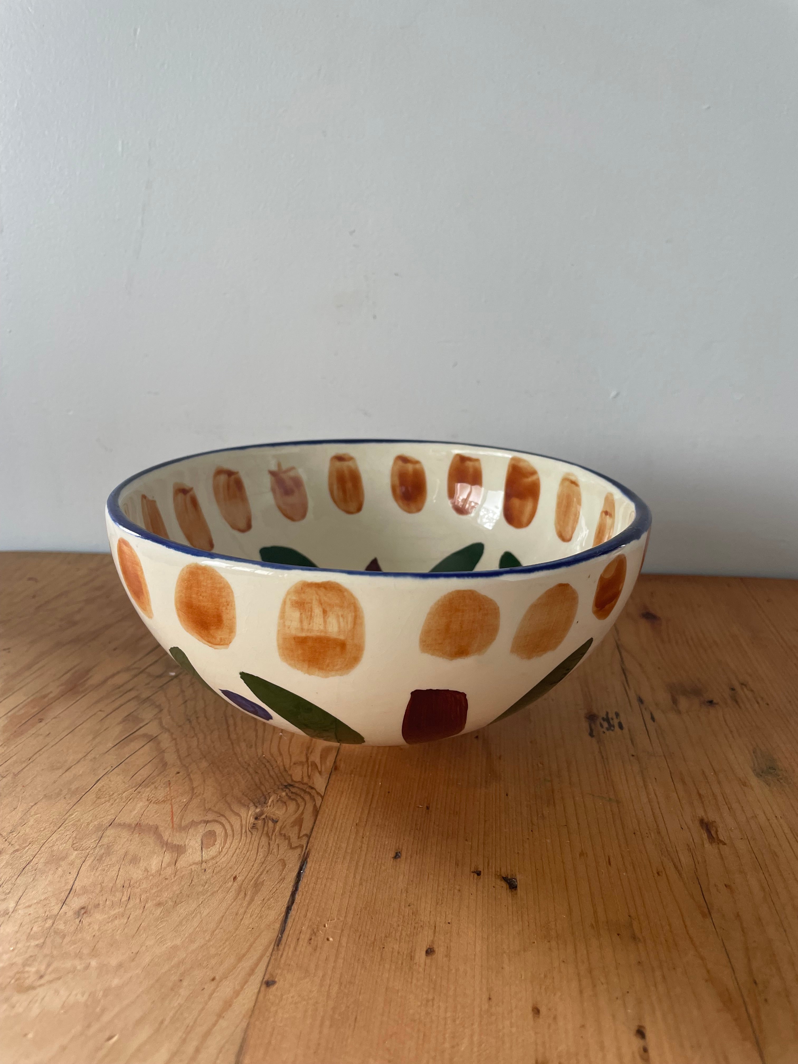 Handpainted Christin Harris Pottery Bowl