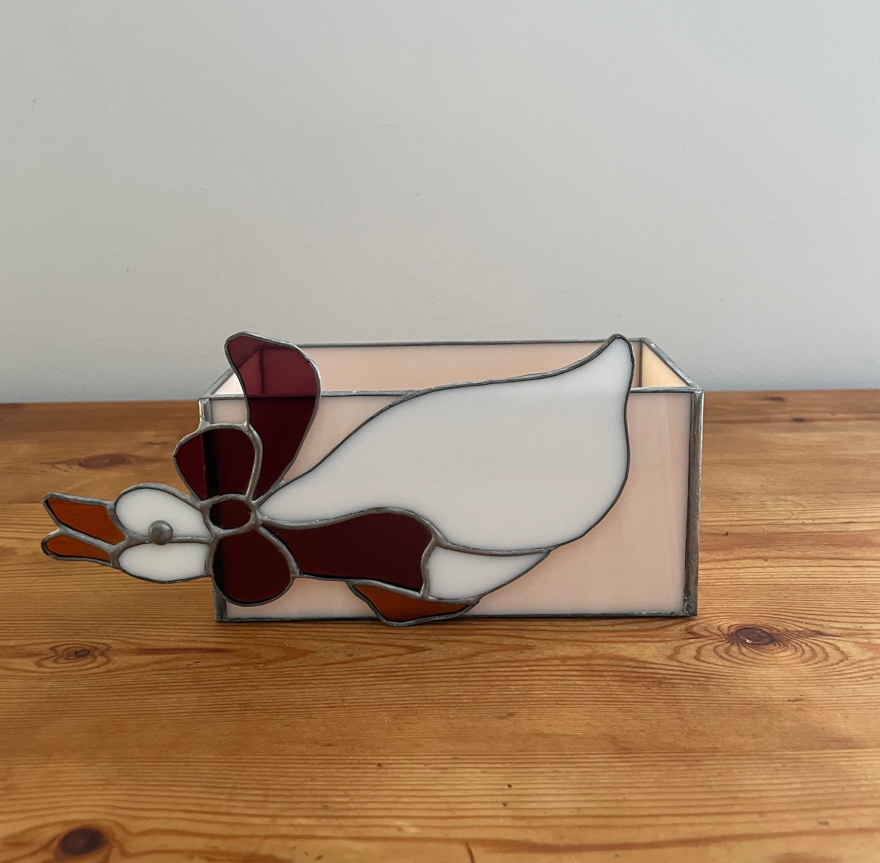 Leadlight Glass Goose Light Box