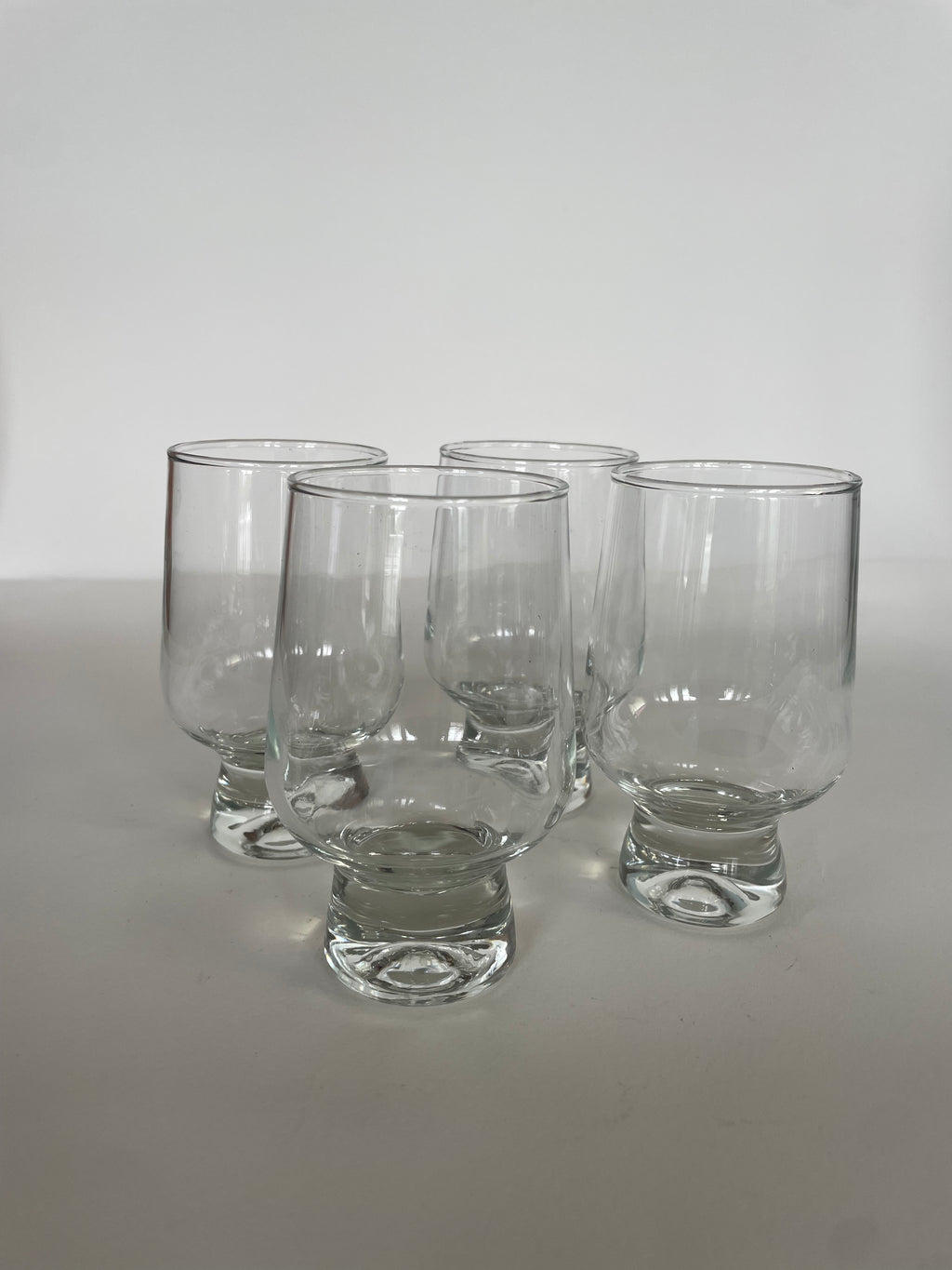 Set of Vintage Bubble Stem Glasses