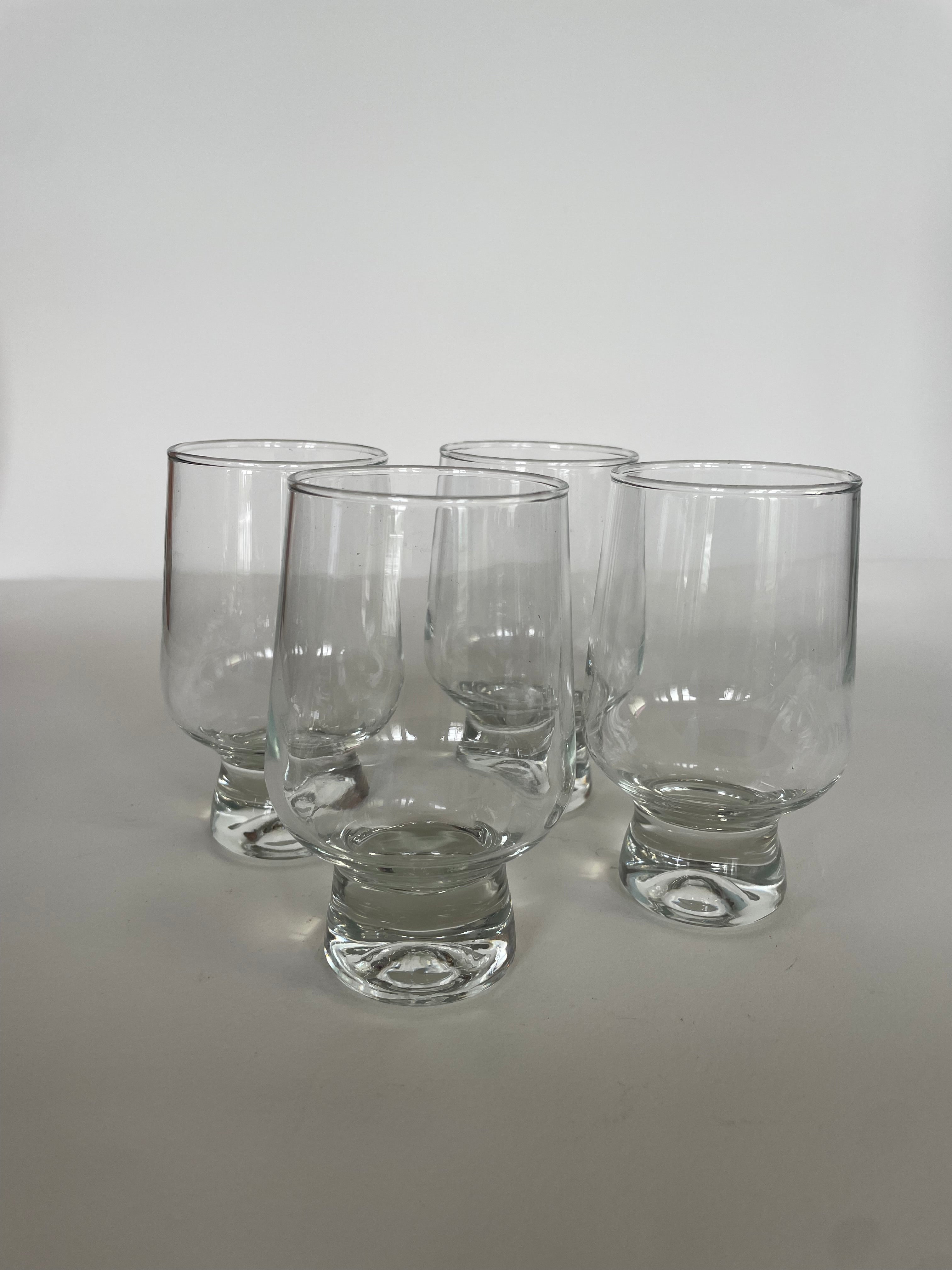 Set of Vintage Bubble Stem Glasses