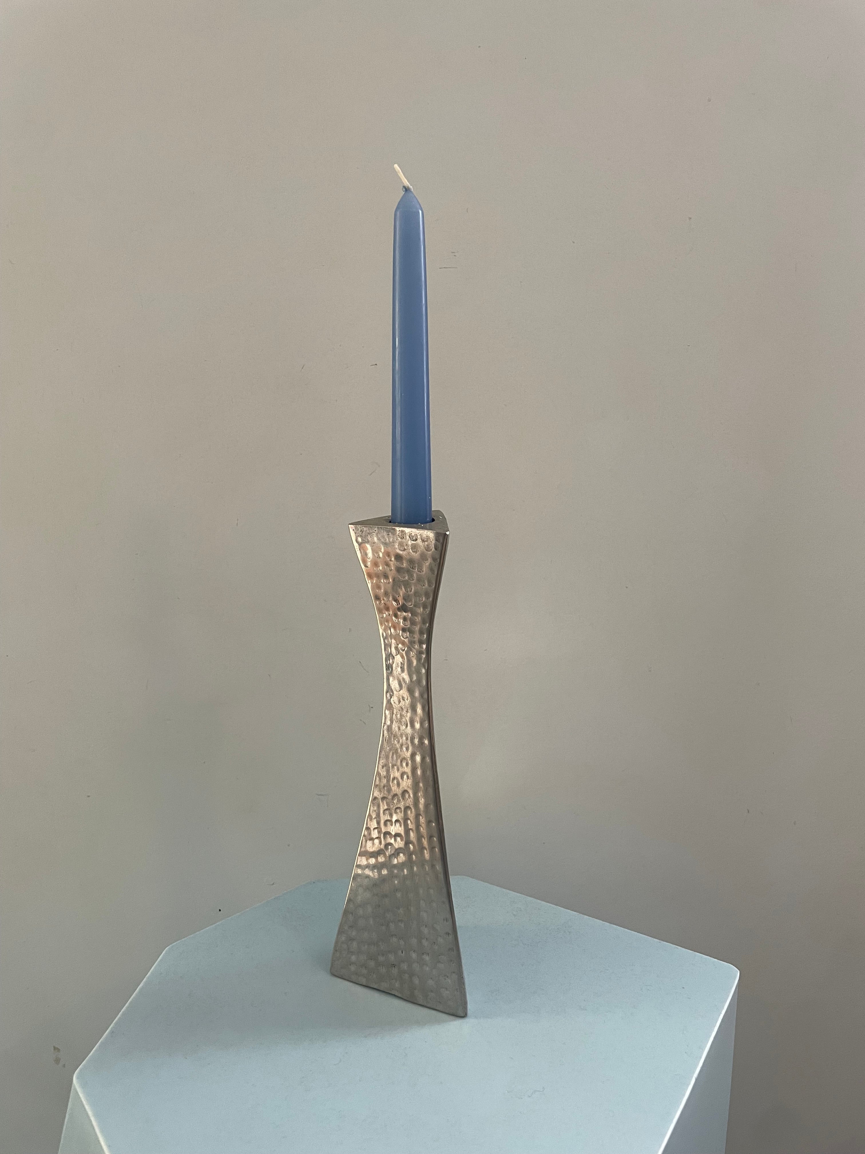 Hammered Aluminium Candleholder