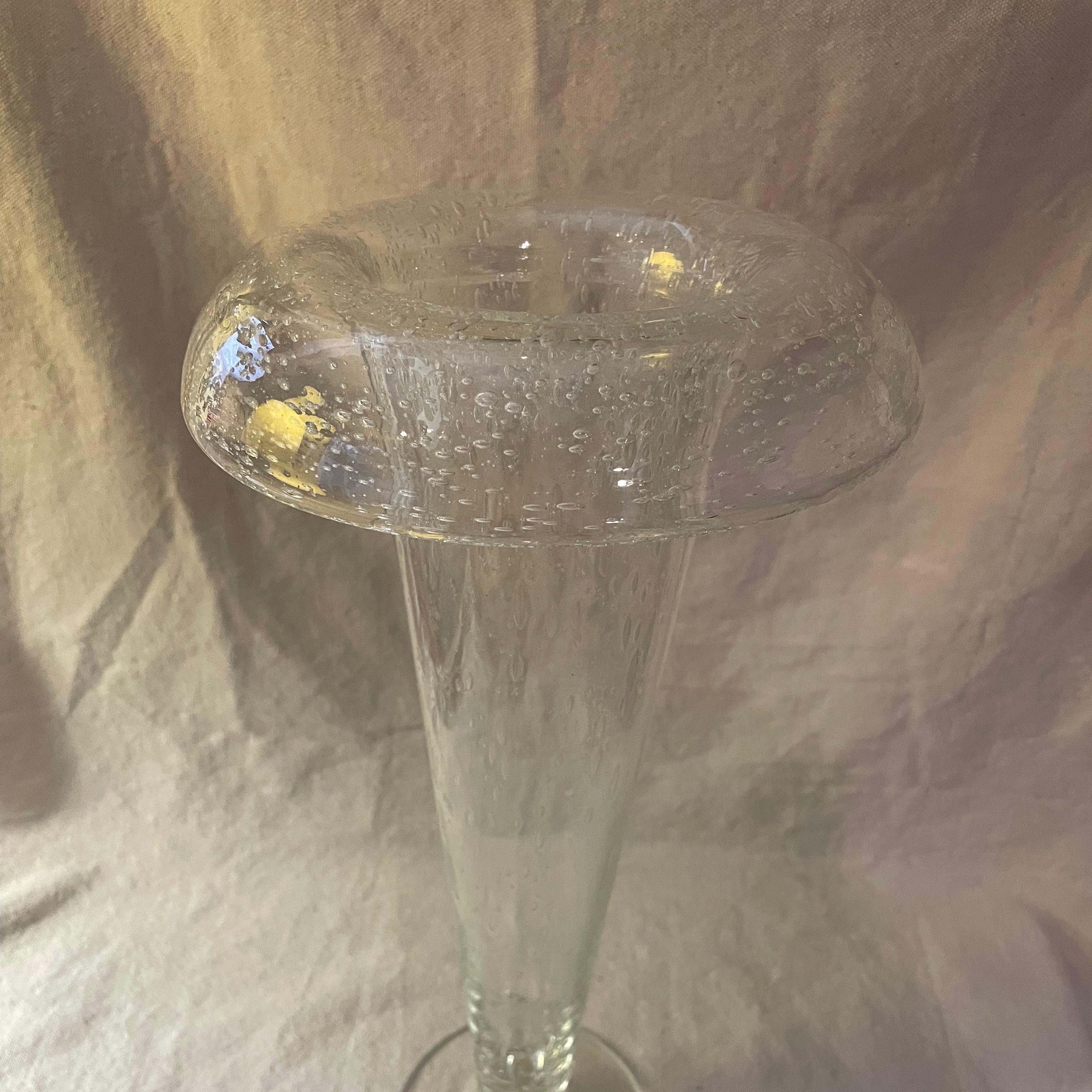 Handblown Glass Bubble Vase