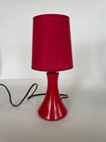 Vintage Red Trumpet Lamp