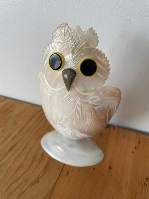 Carved Shell Owl