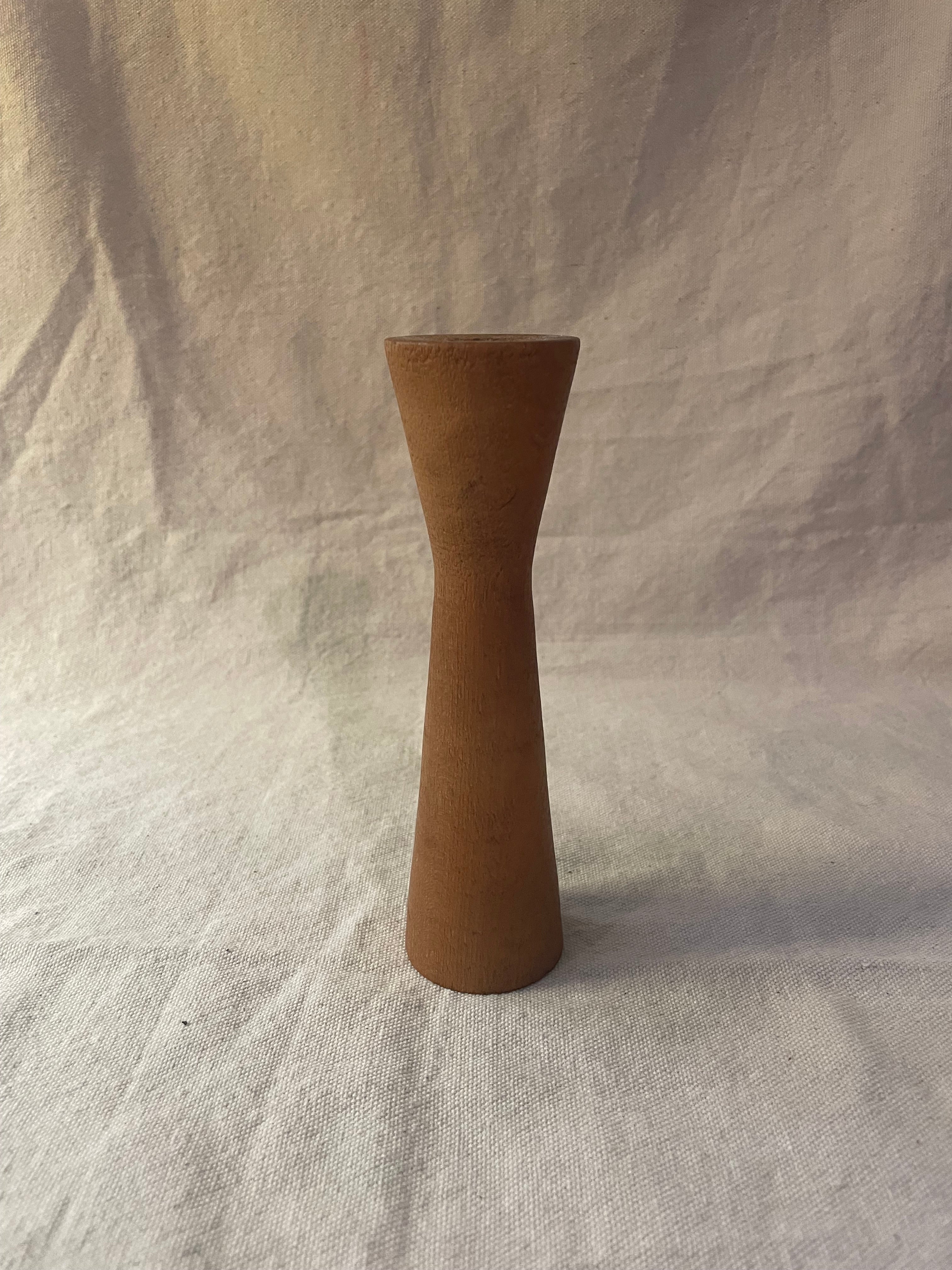 Mid Century Wooden Candleholder