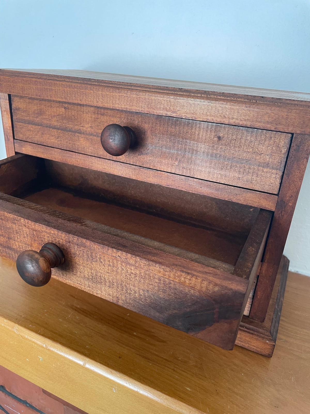 Stained Wooden Drawers