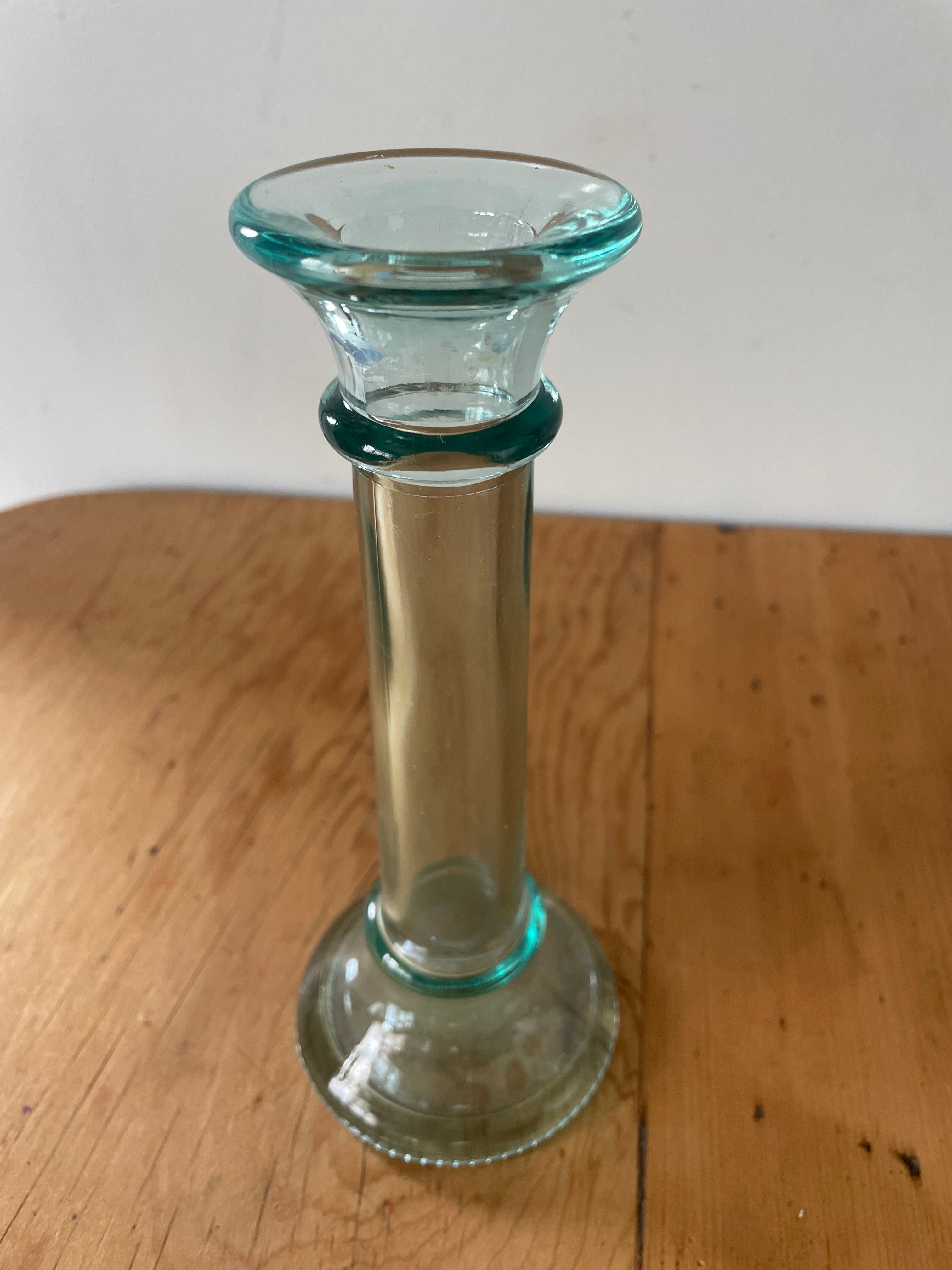 Handblown Glass Taper Candleholders