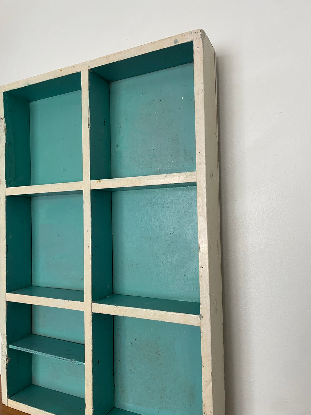 Vintage Rustic Teal Shadow Box