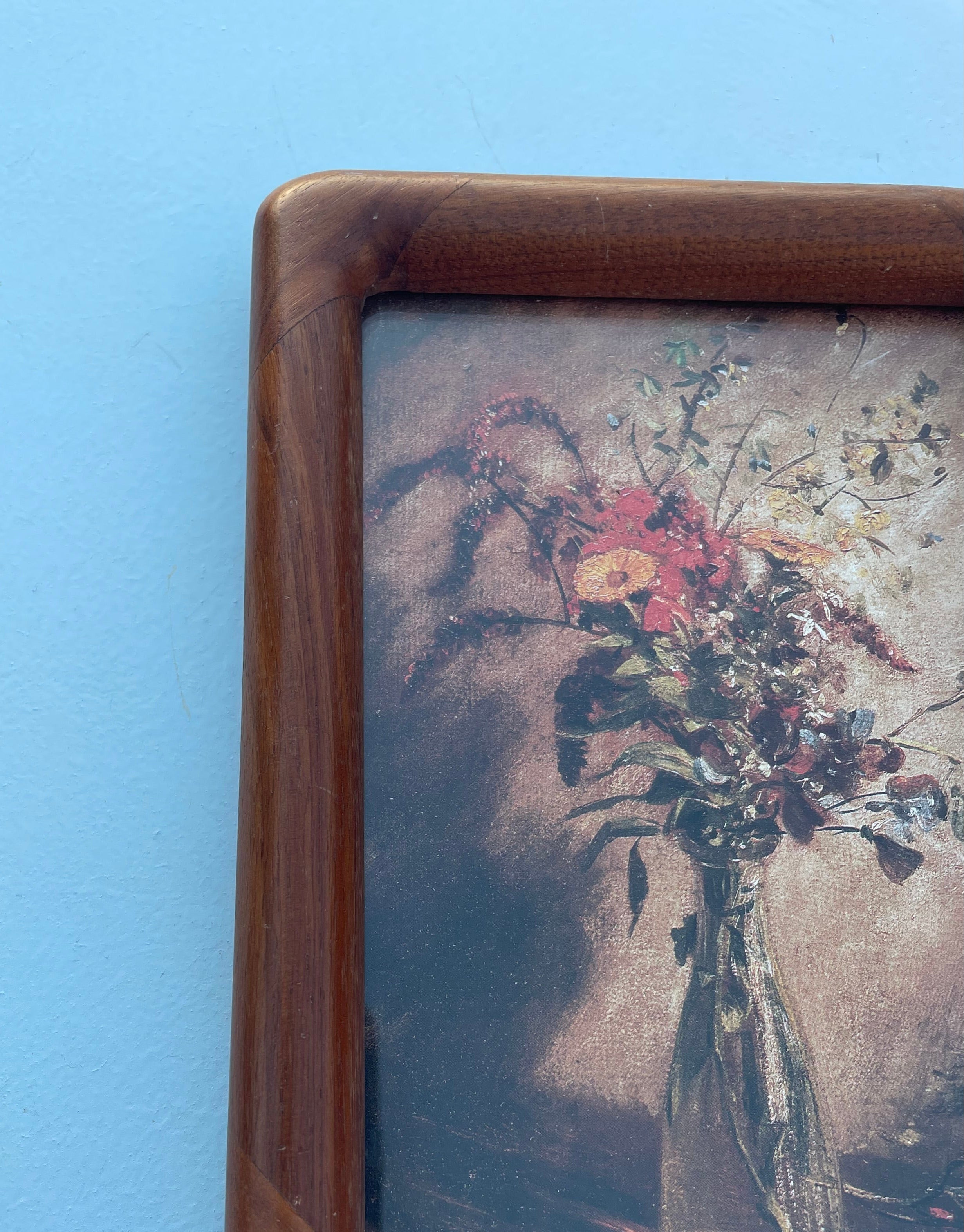 Still Life Print Flowers In Bottle