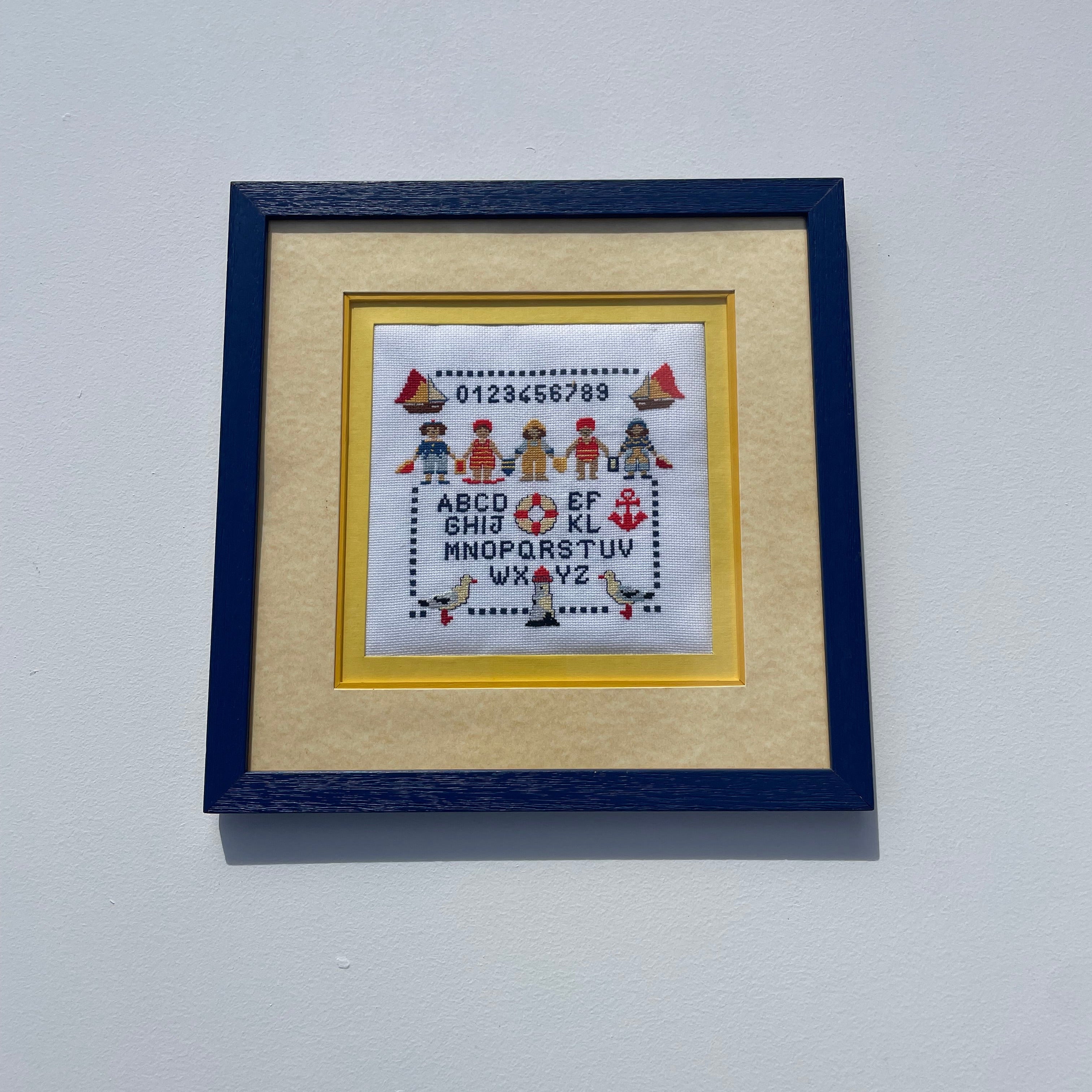 Nautical Cross Stitch Alphabet Sampler
