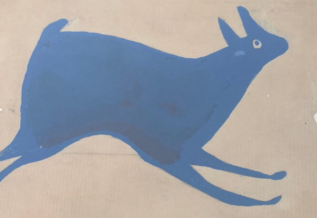 Blue Rabbit Print