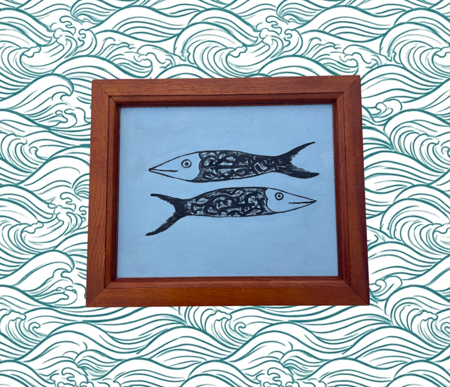Swirly Fish Twins Painting