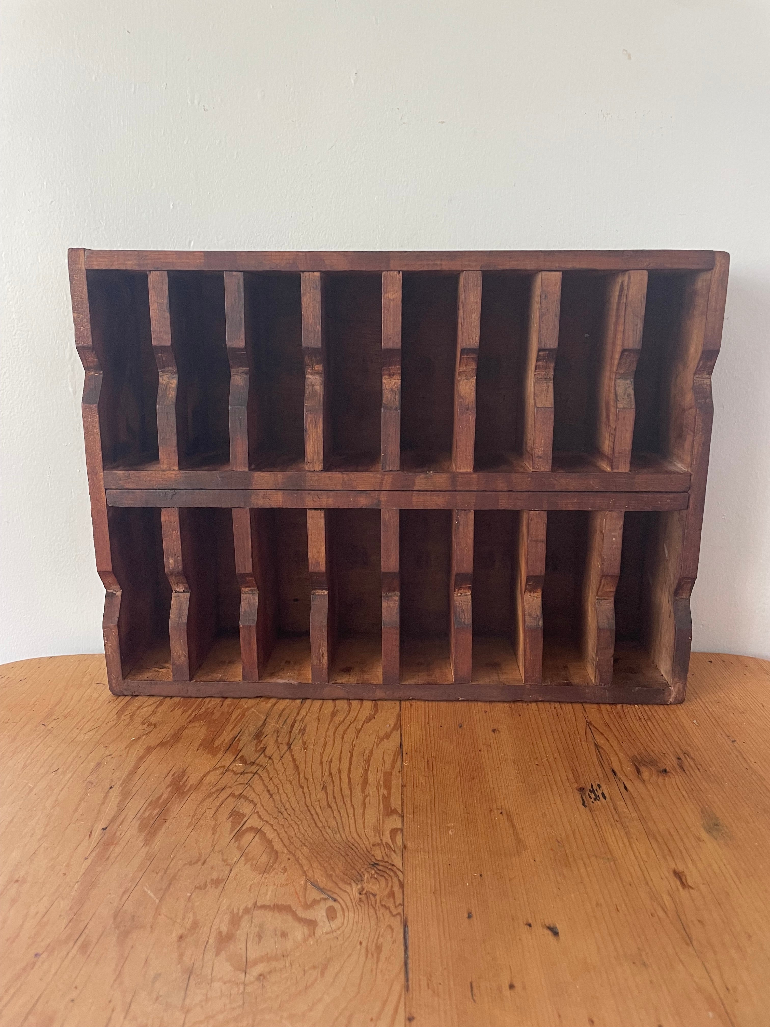 Antique Pigeon Hole Shelf