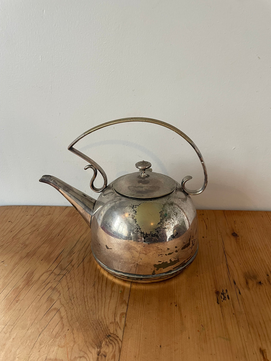Antique Silver Plated Spirit Kettle