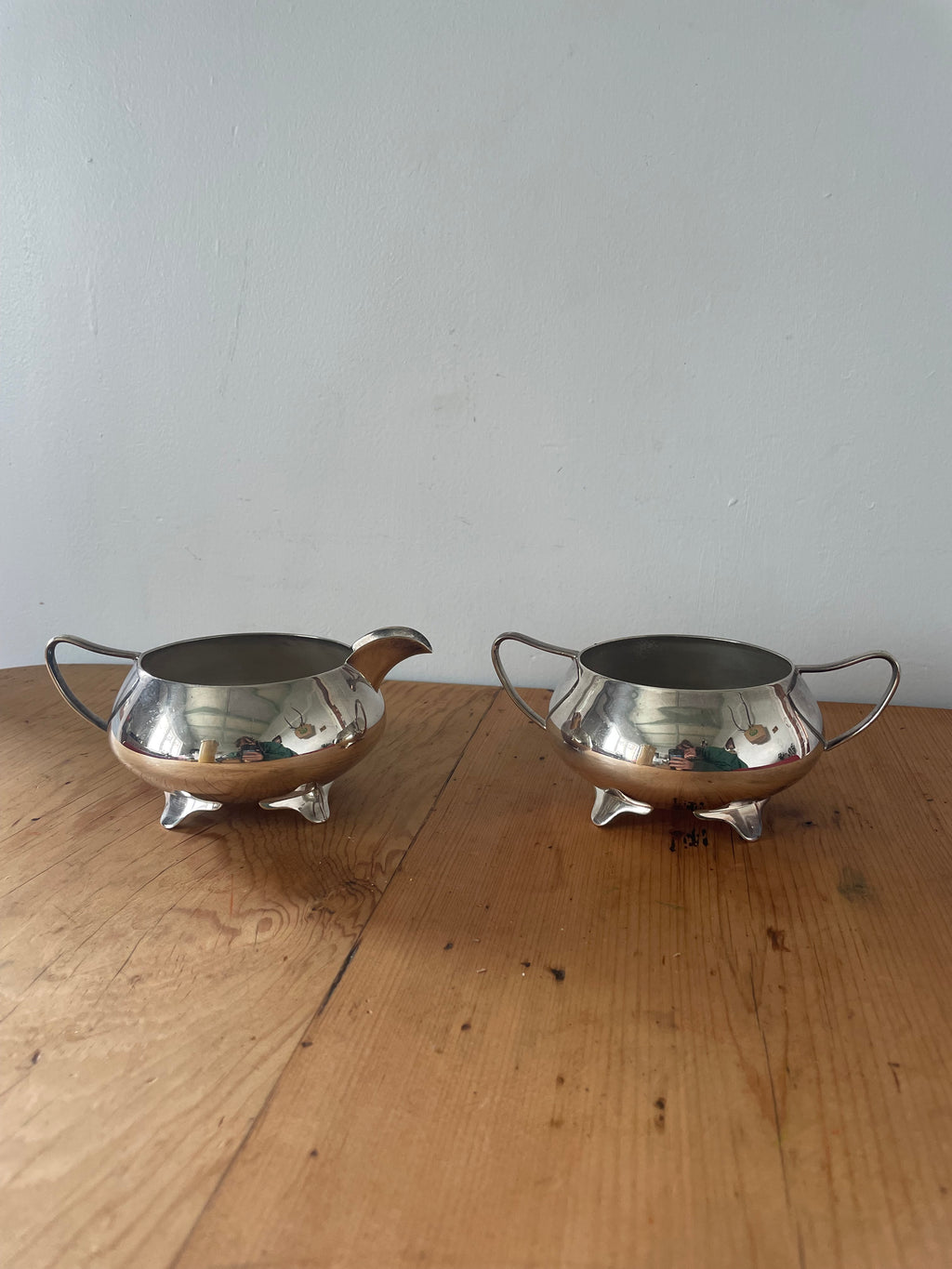 Silver Plated Creamer and Sugar Set