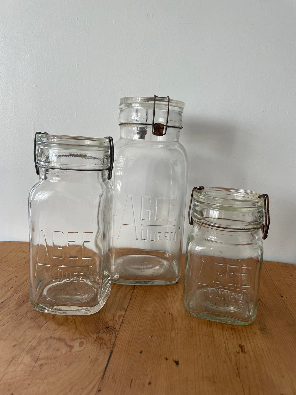 Antique Agee Queen Jars