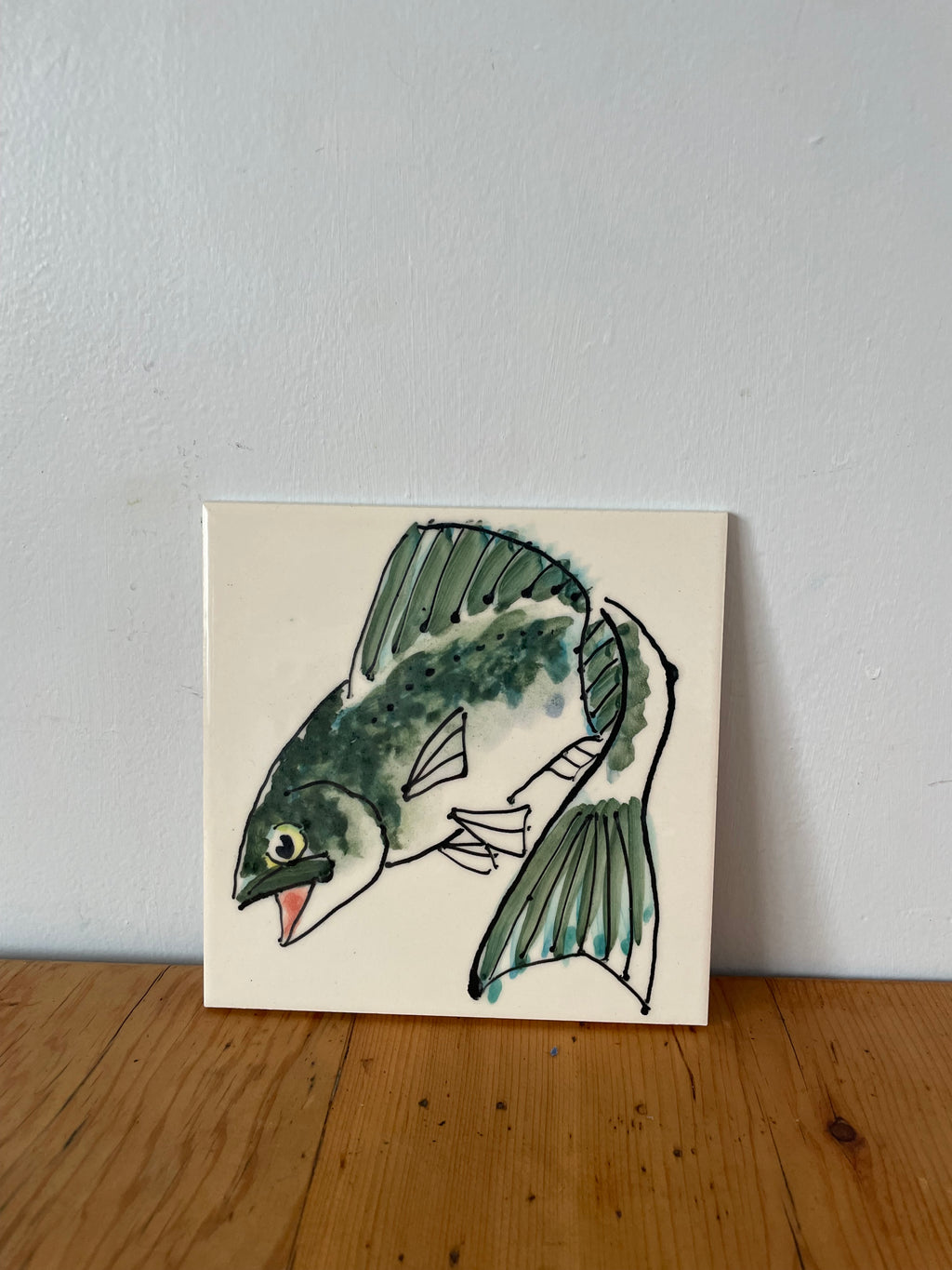 Handpainted Fish Tile
