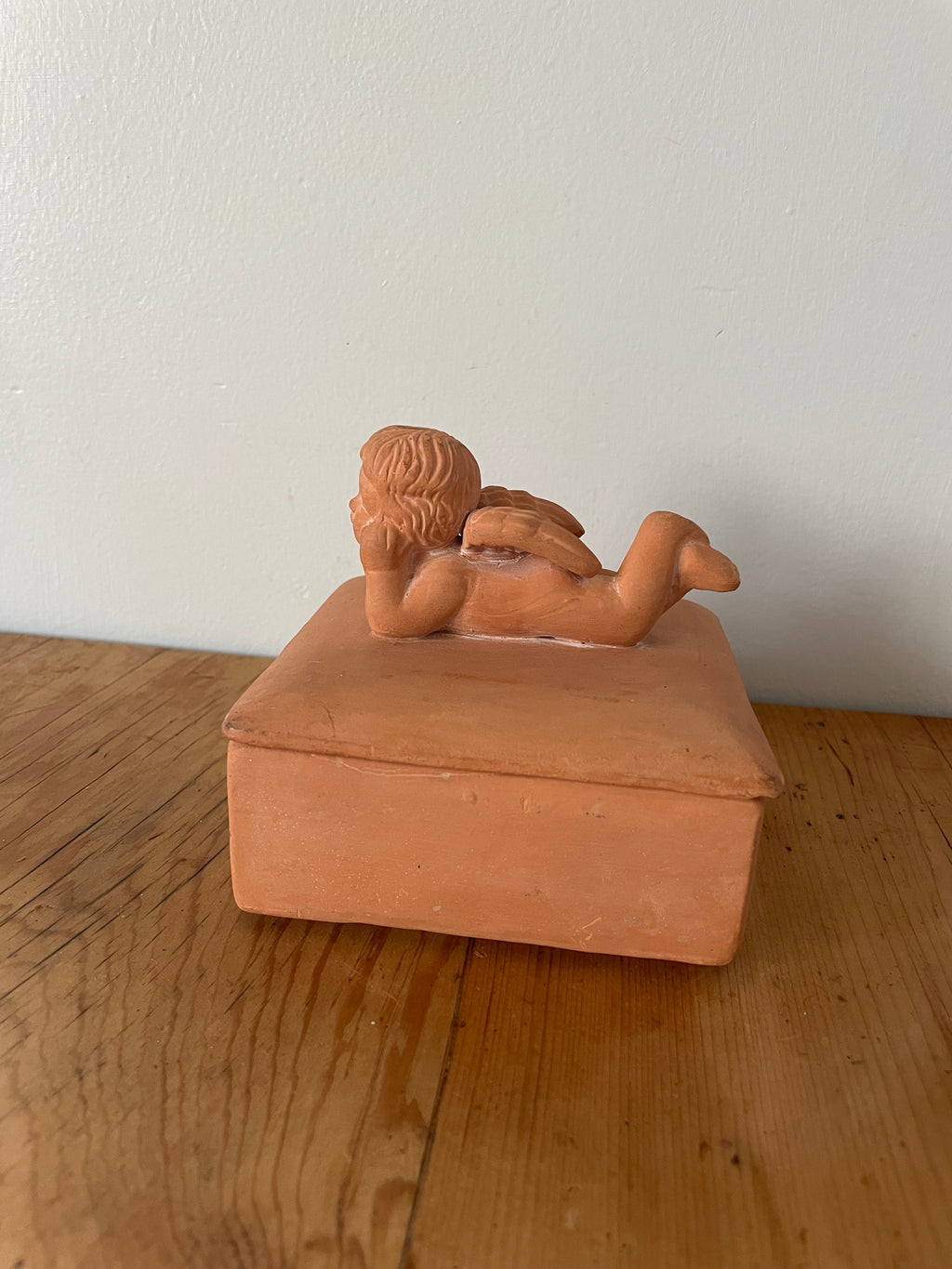 Terracotta Cherub Lidded Box
