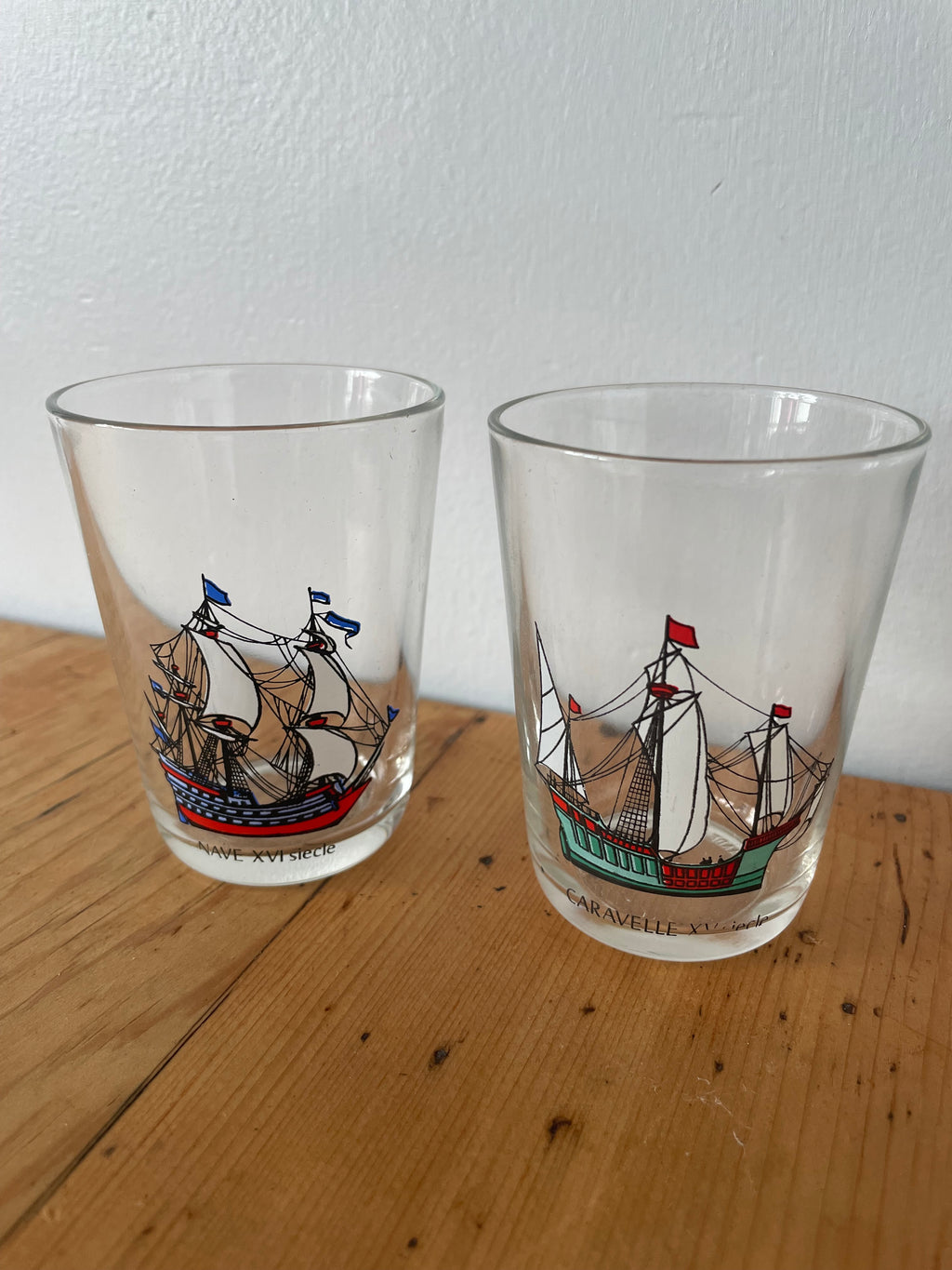 Vintage Ship Glasses